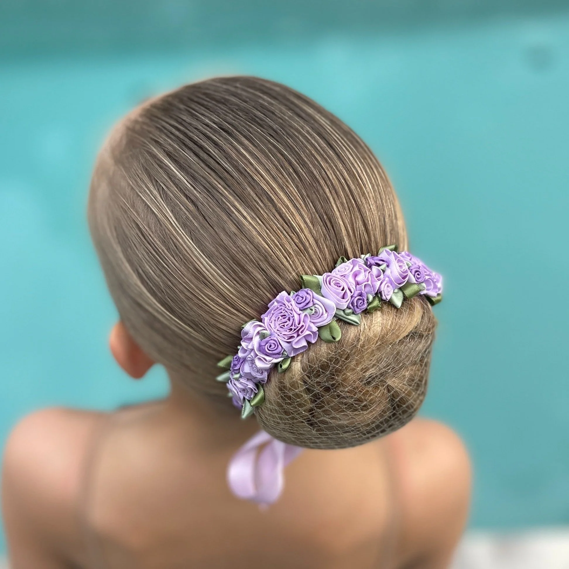 Lilac Petals Bun Wrap