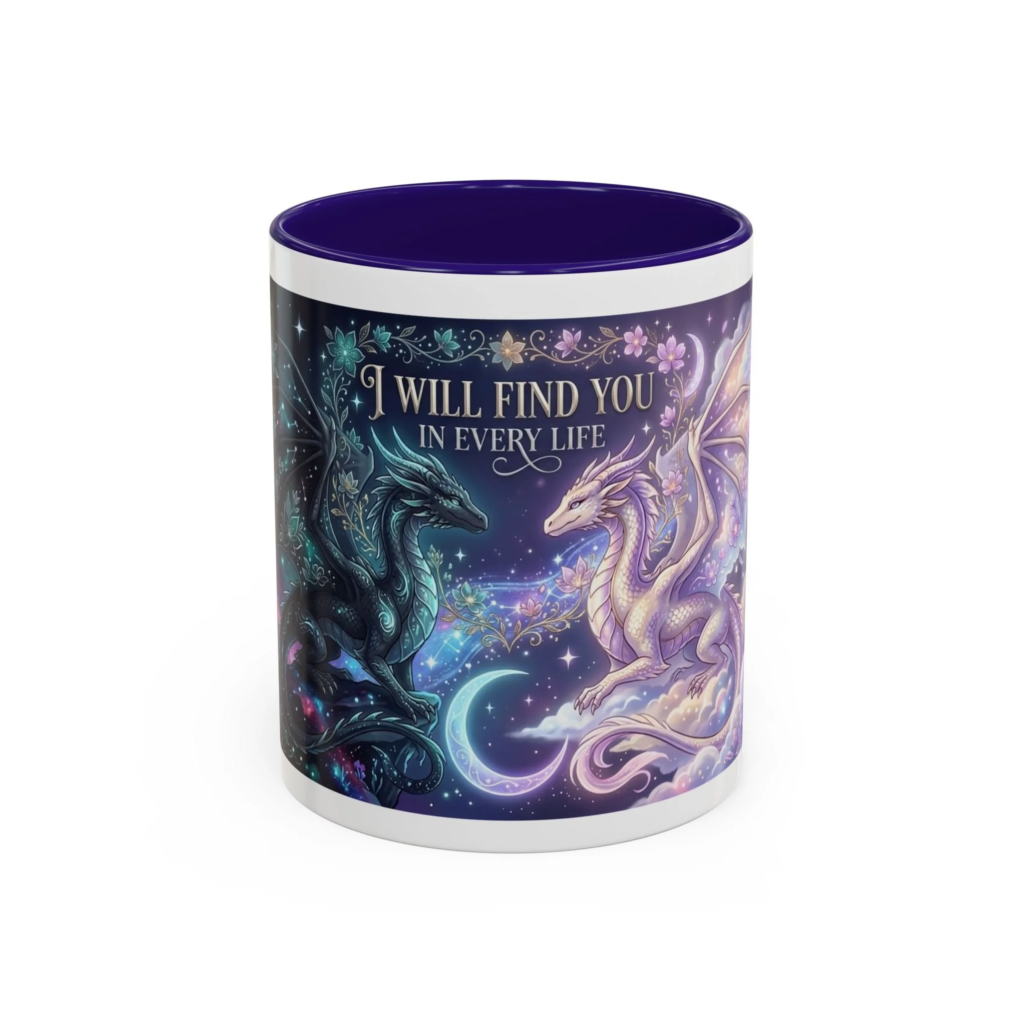 Center view of wraparound artwork with the phrase I Will Find You in Every Life.