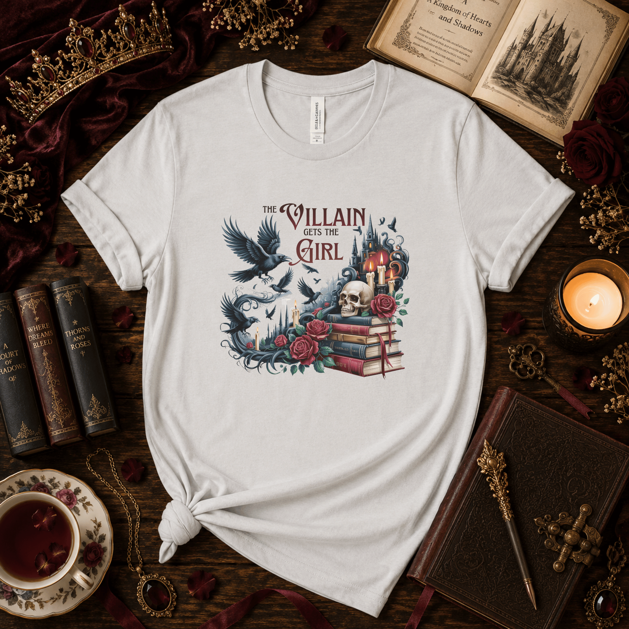 Fantasy Villain T-Shirt - "The Villain Gets the Girl" Design