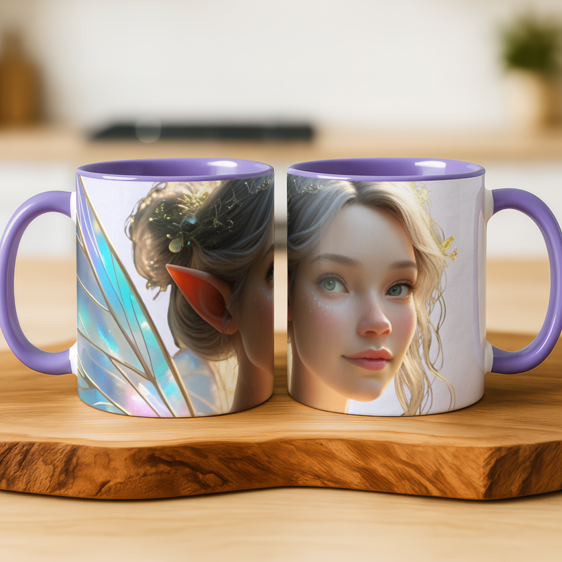 The First Glimmer Fairy Mug – Fantasy Ceramic Coffee Cup with Wraparound Art