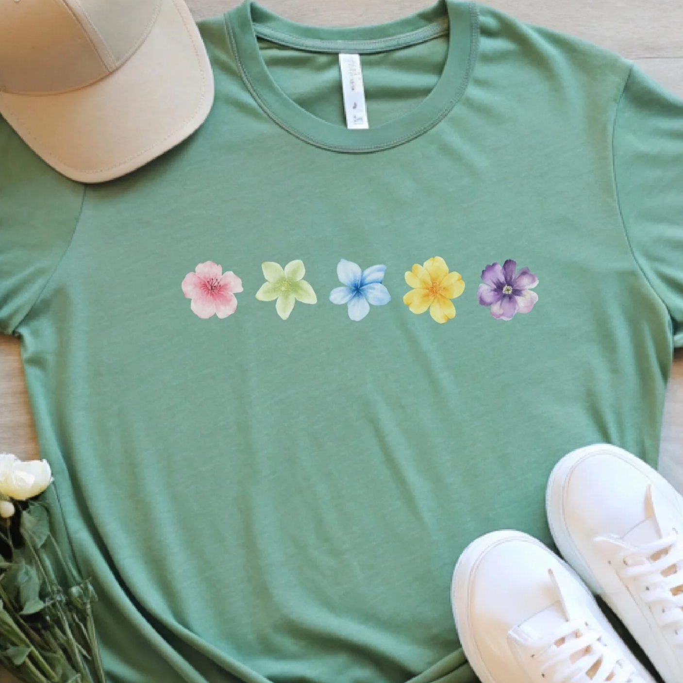 Floral Wildflower Shirt – Spring Flower Tee, Cottagecore Floral T-Shirt, Garden Lover Gift