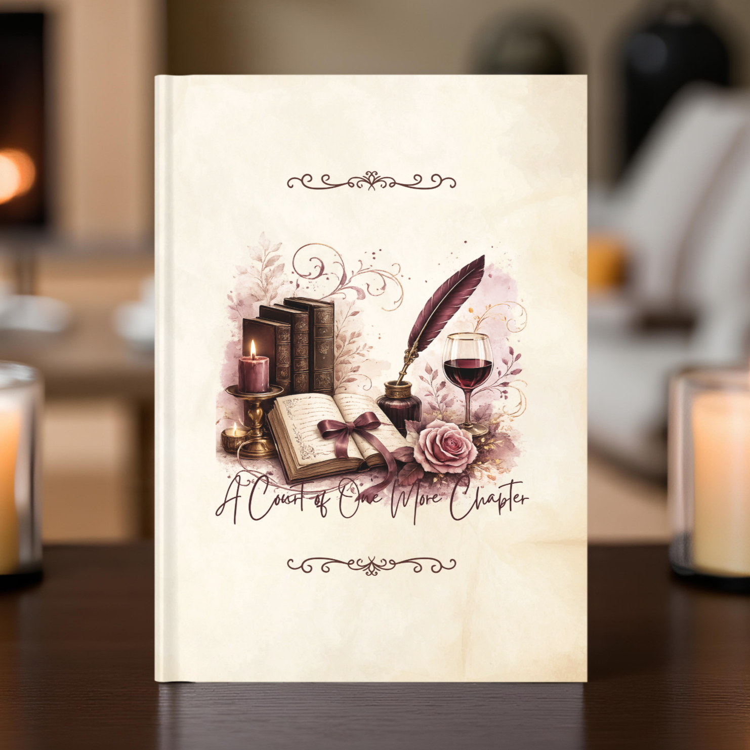 A Court of One More Chapter Hardcover Journal – Dark Academia Writing Notebook