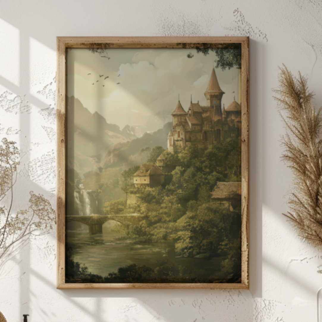 Where Stories Rest - Fantasy Wizard Wall Art Print for Offices, Game Rooms, and Reading Spaces