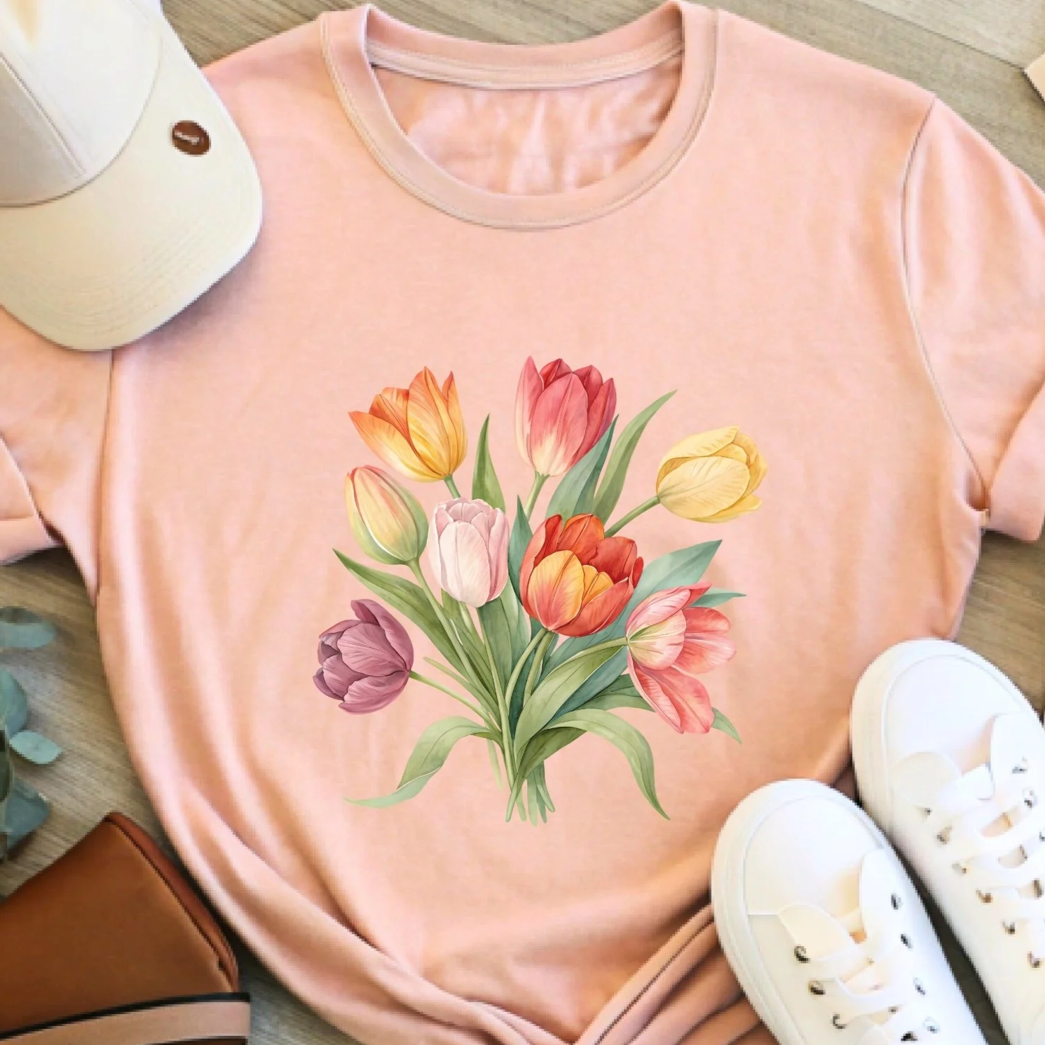 Tulip Bouquet Shirt | Spring Flower Tee, Garden Lover Gift, Floral Cottagecore Shirt