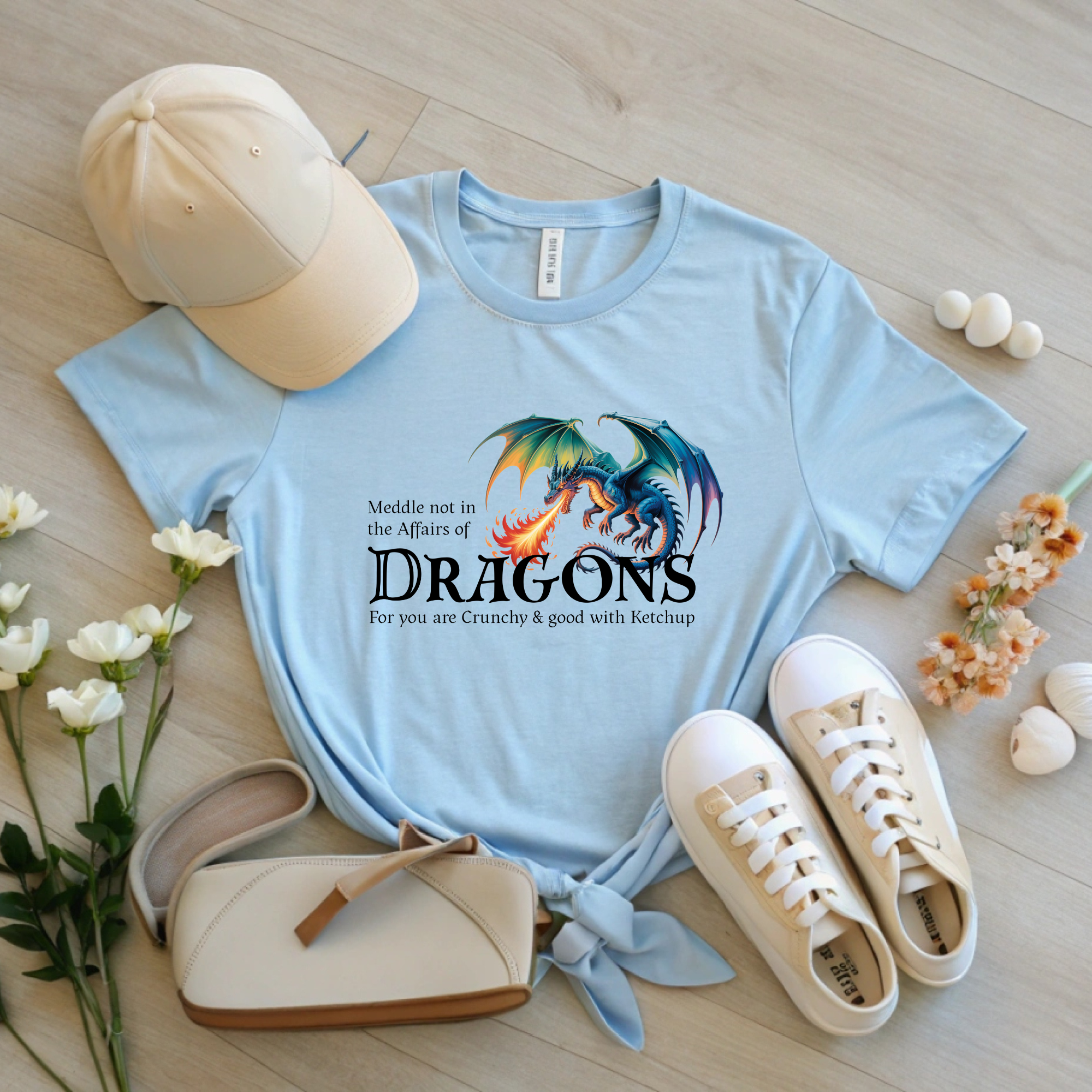 “Meddle Not in the Affairs of Dragons” Tee – Unisex Fantasy Quote Shirt