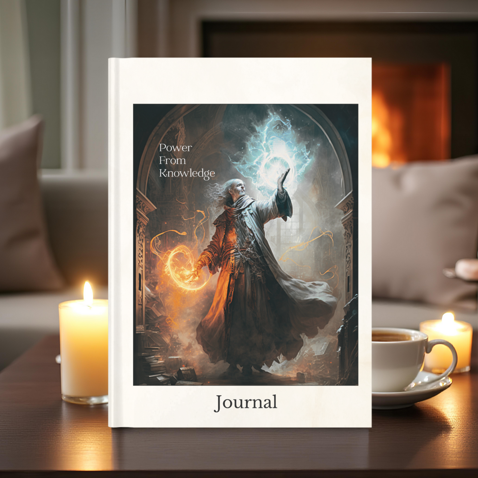 Power From Knowledge Journal – Customizable Fantasy Hardcover Notebook