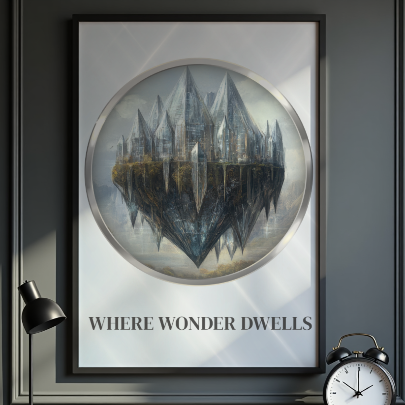 Where Wonder Dwells Wall Art Poster – Dreamy Enchanted Realm Art Print for Bedrooms, Offices, and Reading Nooks