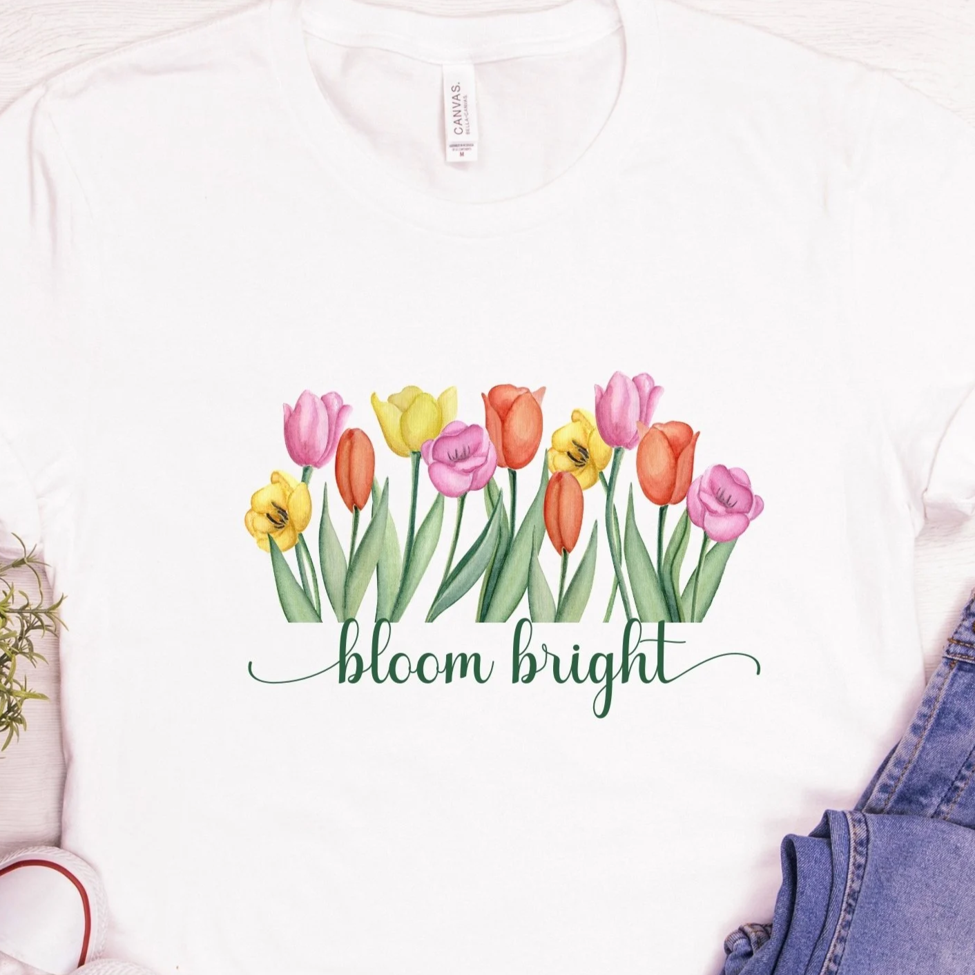 Bloom Bright Shirt – Spring Tulip Tee, Floral Garden Shirt, Flower Lover Gift
