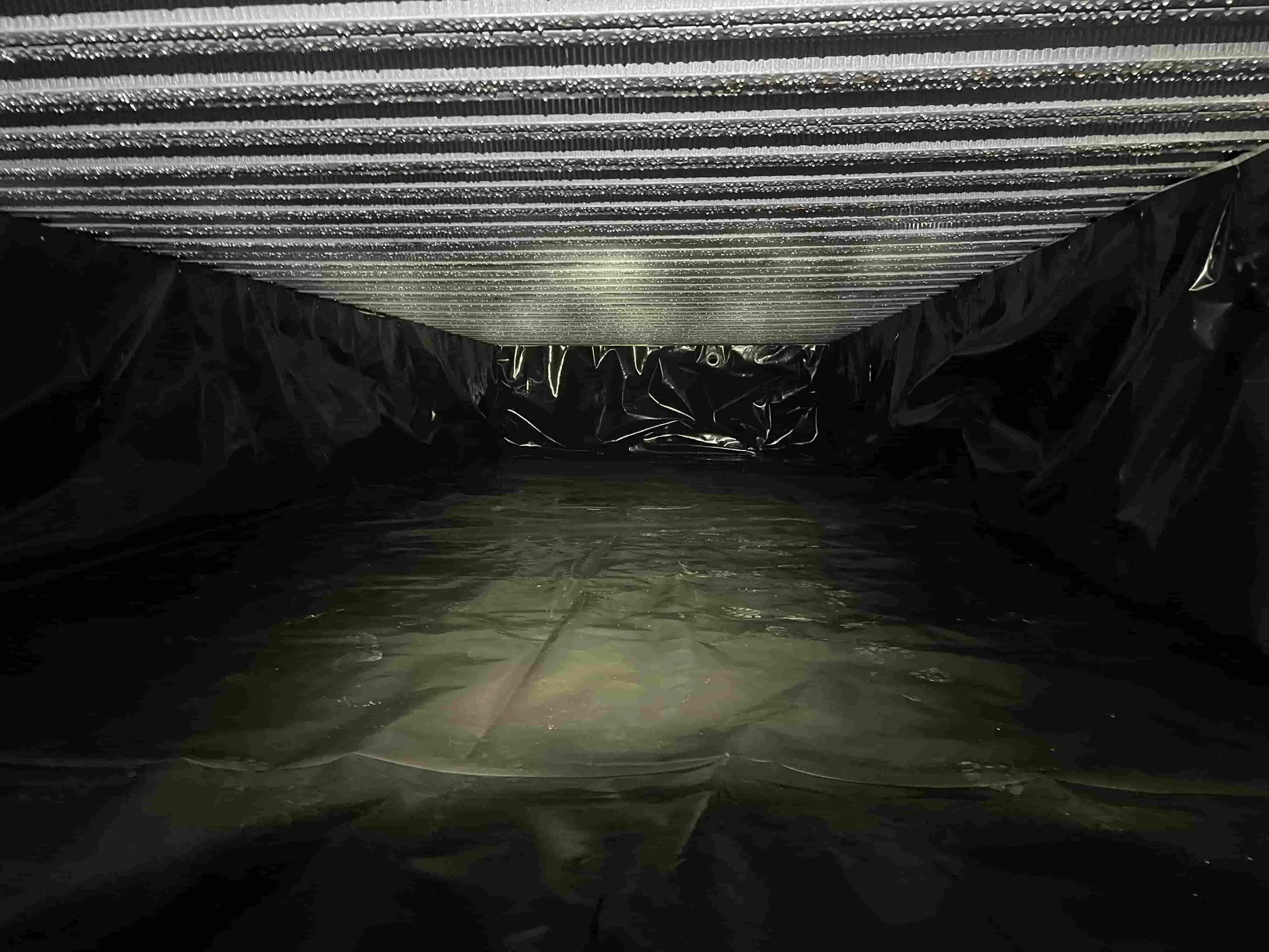 Cuboid subfloor potable water storage tank with Geomembrane Tankliner fitted