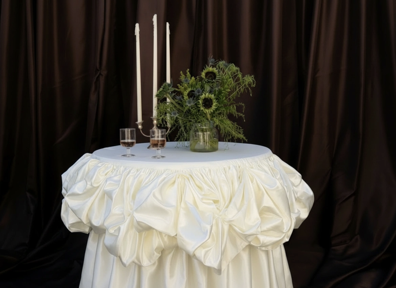 Custom drapery and floral details - Private VIP event