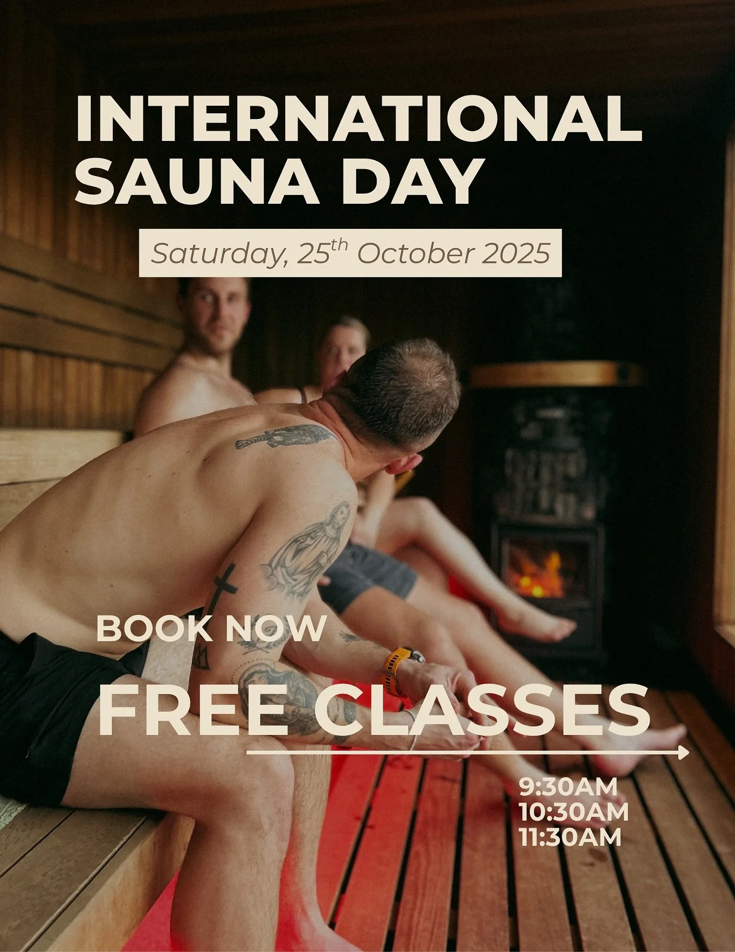 Throwing the doors open this Saturday with free community classes &amp; half price recovery sessions all day. 

Come along and start your weekend with good energy, nourishing movement and a wood fire sauna. 

We can&rsquo;t wait to see you! 

@sana_r