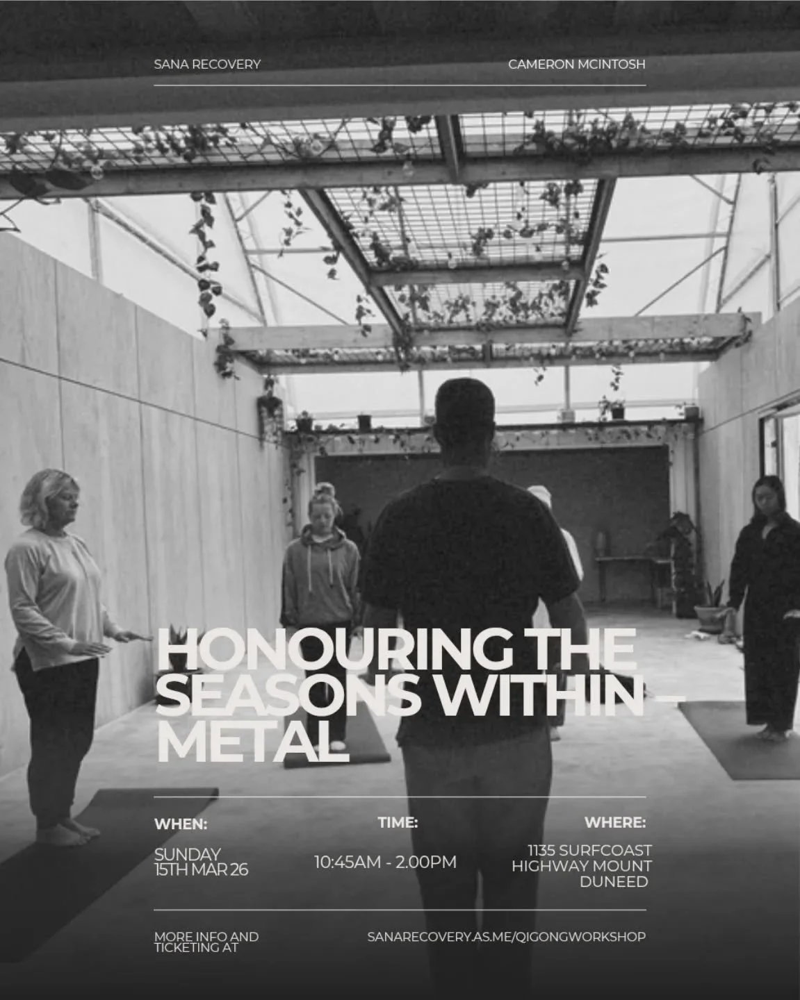 Honouring the Seasons Within &ndash; Metal

March 15th | 10:45am | @sana_recovery

As we move out of the expansive energy of Fire, nature begins to turn inward toward the quieter season ahead.
The Metal element supports this shift  guiding us inward,