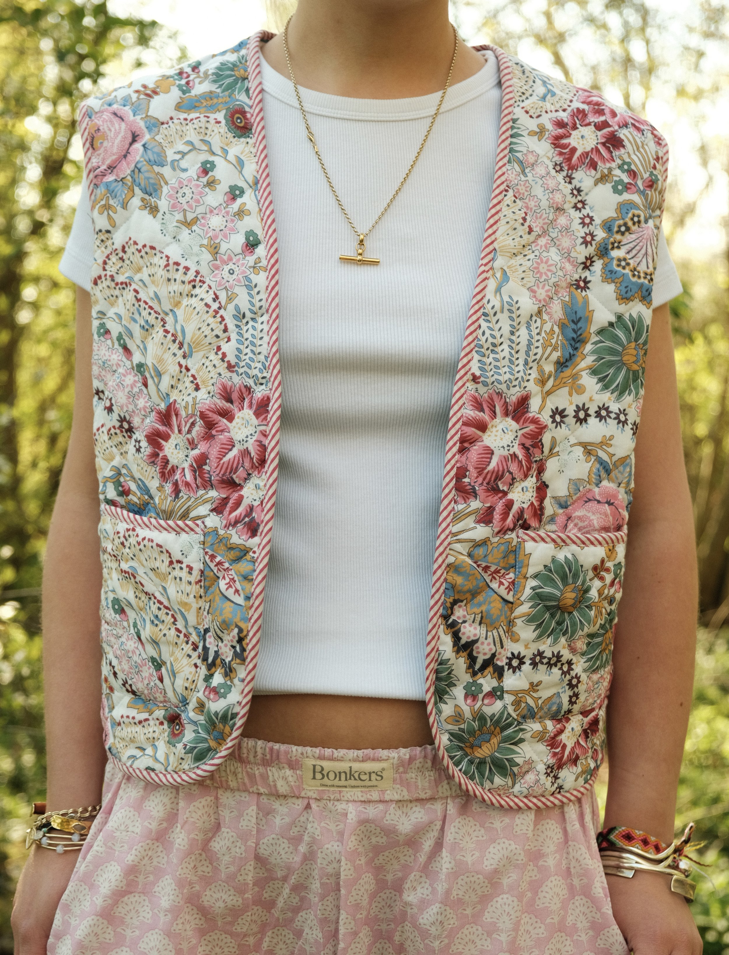 The Floral Quilted Waistcoat