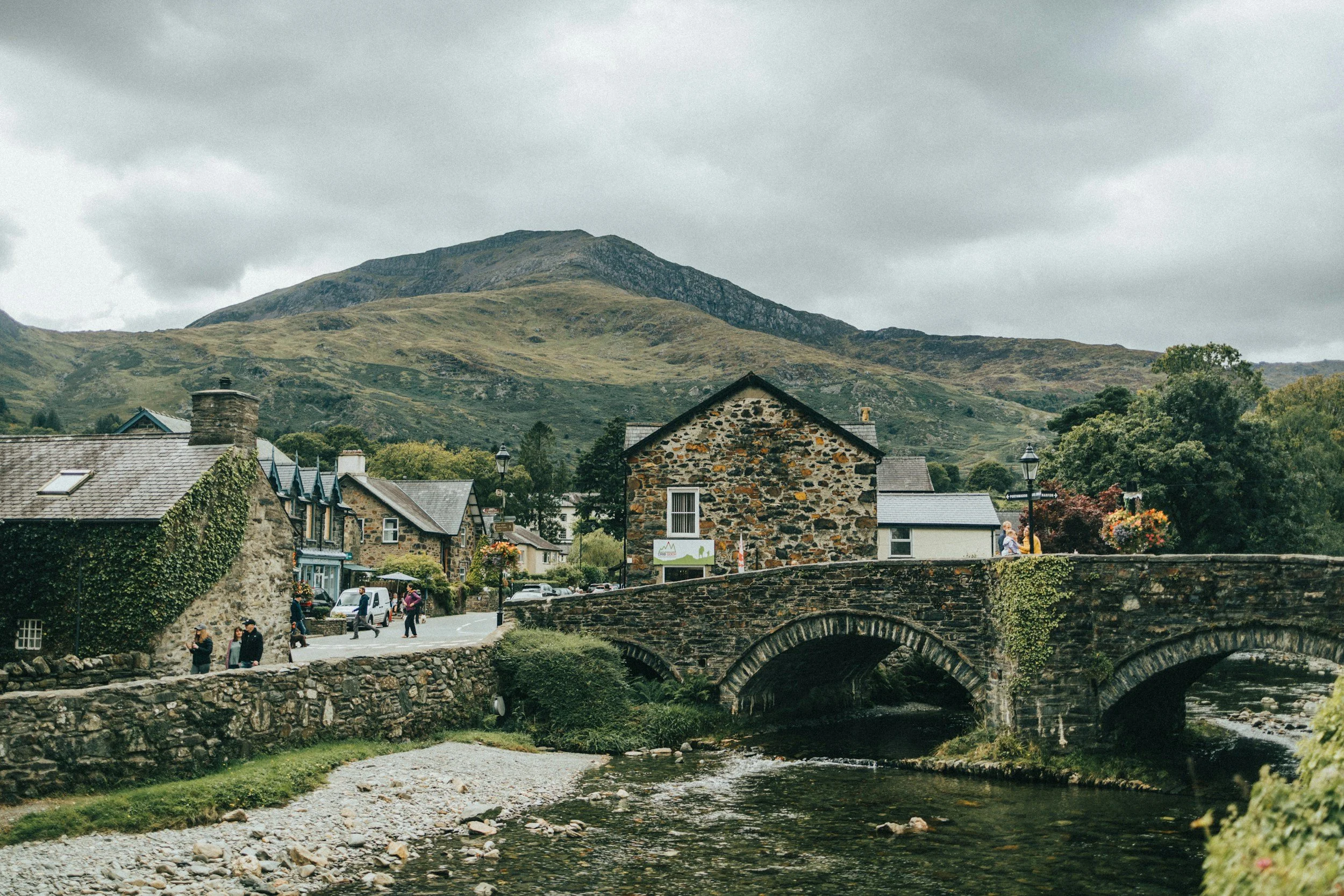 The old bridge at Betws-y-coed in Snowdonia