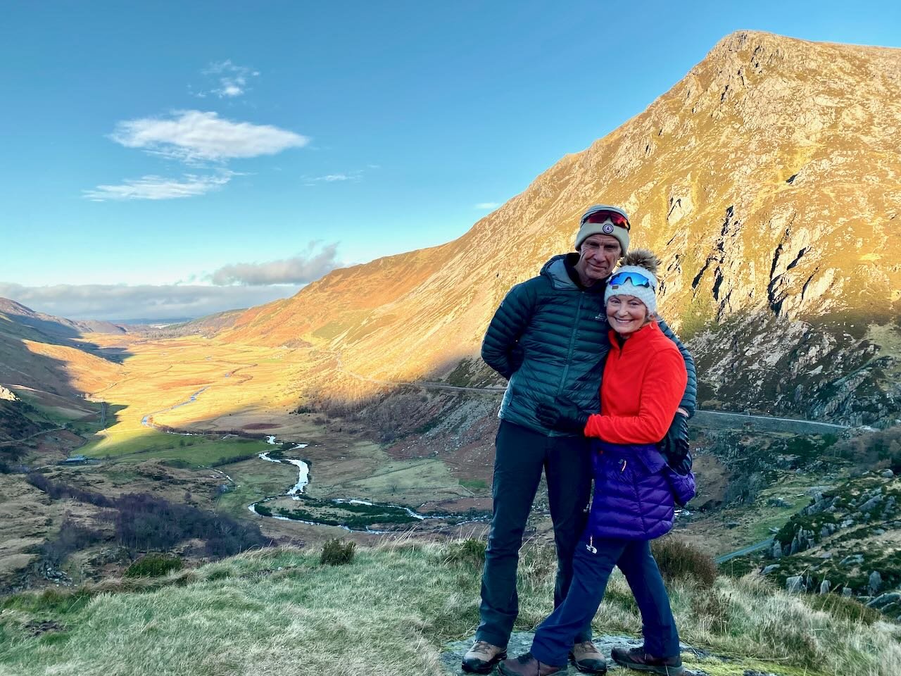Helen and John Rees, hosts of Glyn Shepherd's Hut, Snowdonia