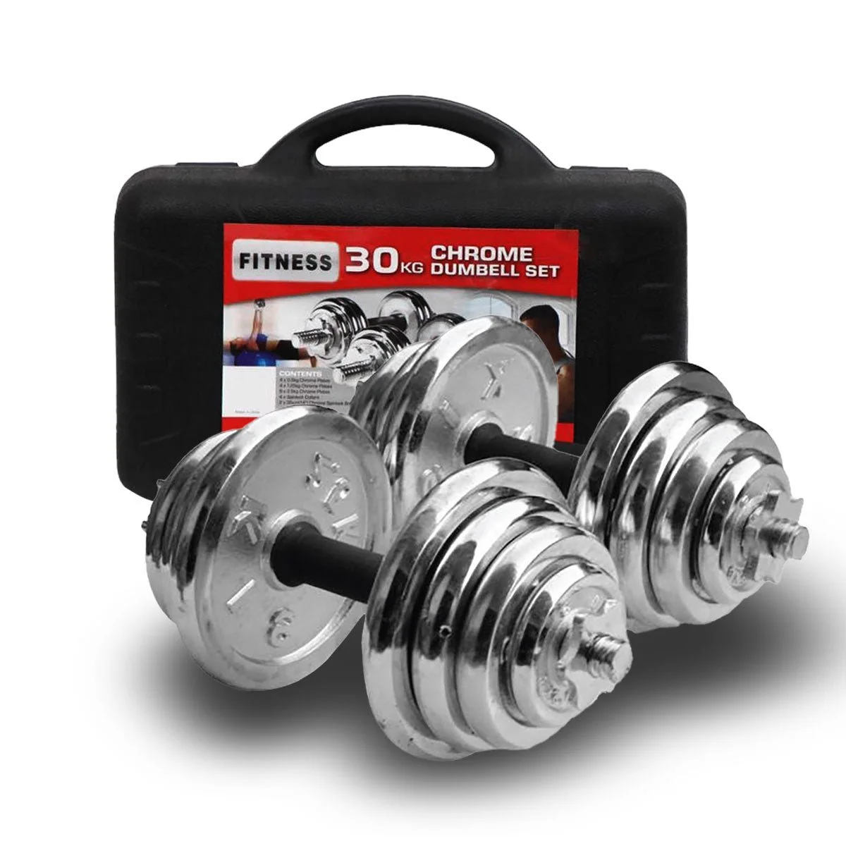 30KG Chrome Dumbbell Set