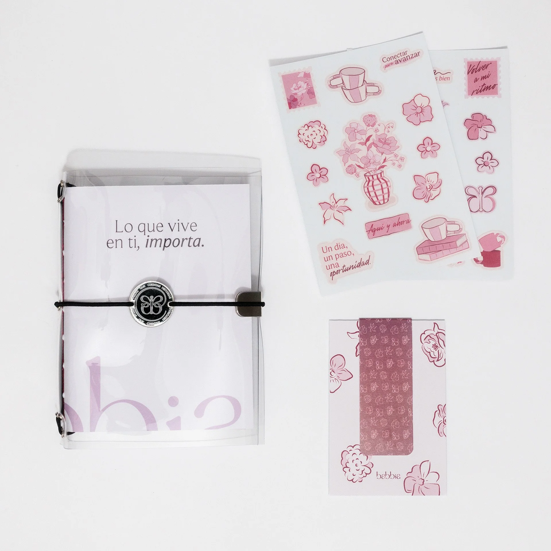 Pack Respiro - Cuadernos A6, pegatinas y marcapáginas