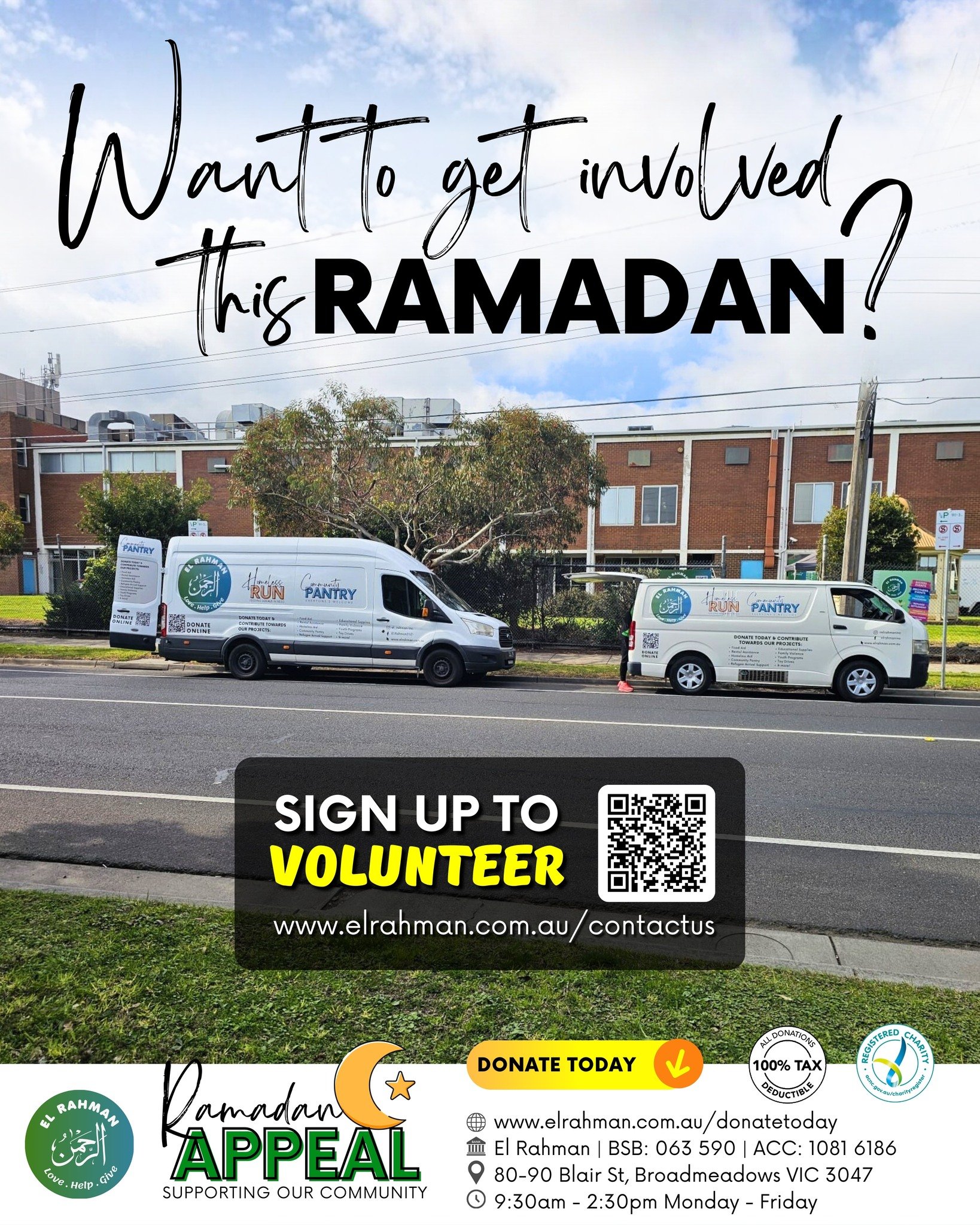 𝙃𝙀𝙇𝙋 - 𝙒𝙚 𝙘𝙖𝙣&rsquo;𝙩 𝙠𝙚𝙚𝙥 𝙪𝙥!
3 𝘹 𝘮𝘰𝘳𝘦 𝘤𝘭𝘪𝘦𝘯𝘵𝘴 𝘮𝘦𝘢𝘯𝘴 3 𝘹 𝘮𝘰𝘳𝘦 𝘥𝘦𝘮𝘢𝘯𝘥!
𝗪𝗵𝗮𝘁 𝘄𝗲 𝗻𝗲𝗲𝗱:
1. Drivers: Pick-up and drop-off supplies from local stores to our pantry; our van will be provided. Volunteers