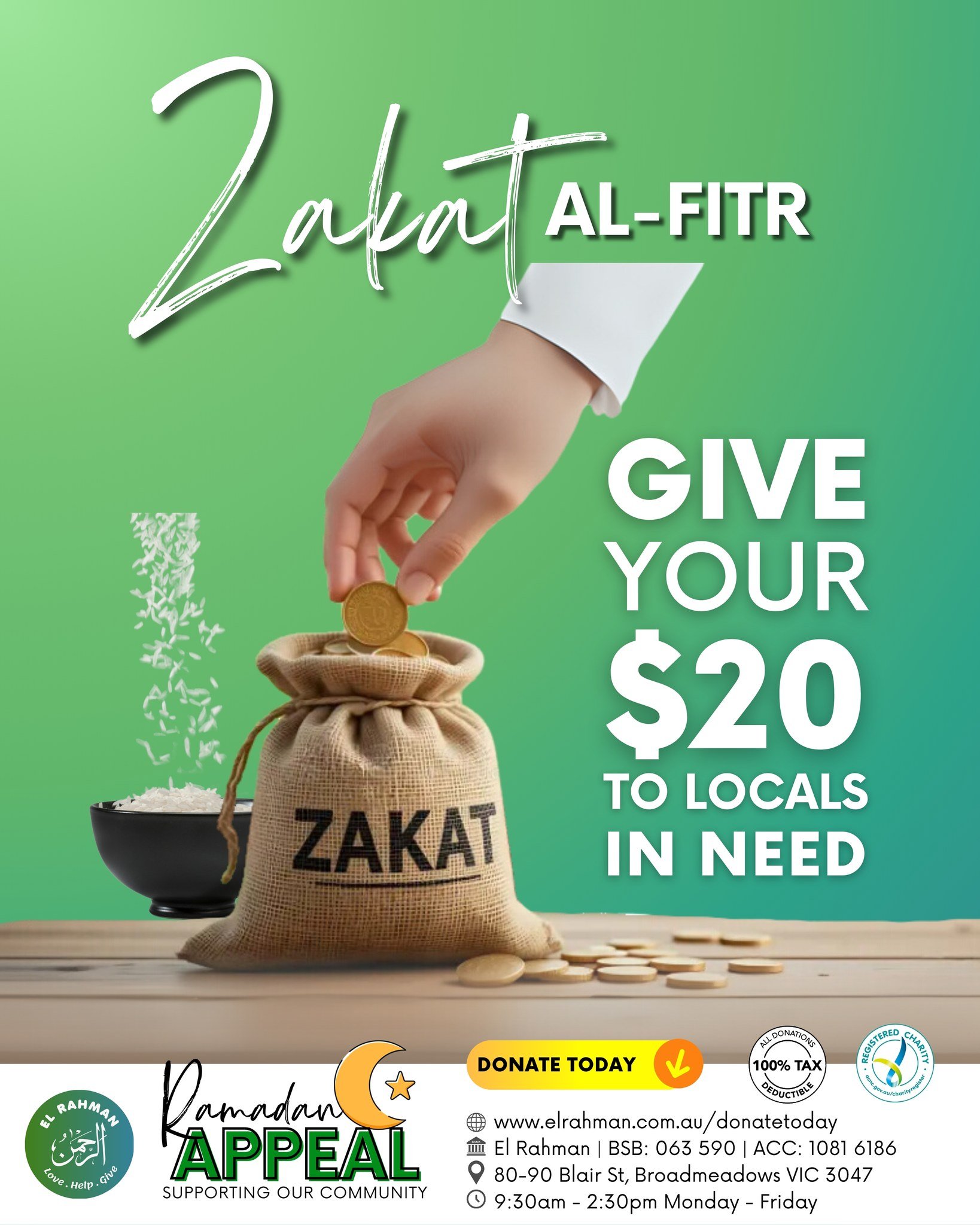 With thousands of Muslims genuinely in need of your support, we urge you to give your Zakat locally this year! 

𝙃𝙊𝙒 𝙏𝙊 𝘾𝙊𝙉𝙏𝙍𝙄𝘽𝙐𝙏𝙀:
💚 𝗚𝗲𝘁 𝗶𝗻𝘃𝗼𝗹𝘃𝗲𝗱 &amp; 𝘃𝗼𝗹𝘂𝗻𝘁𝗲𝗲𝗿: https://forms.office.com/r/29RmfhXQEB
💚 𝗠𝗼𝗻𝗲?