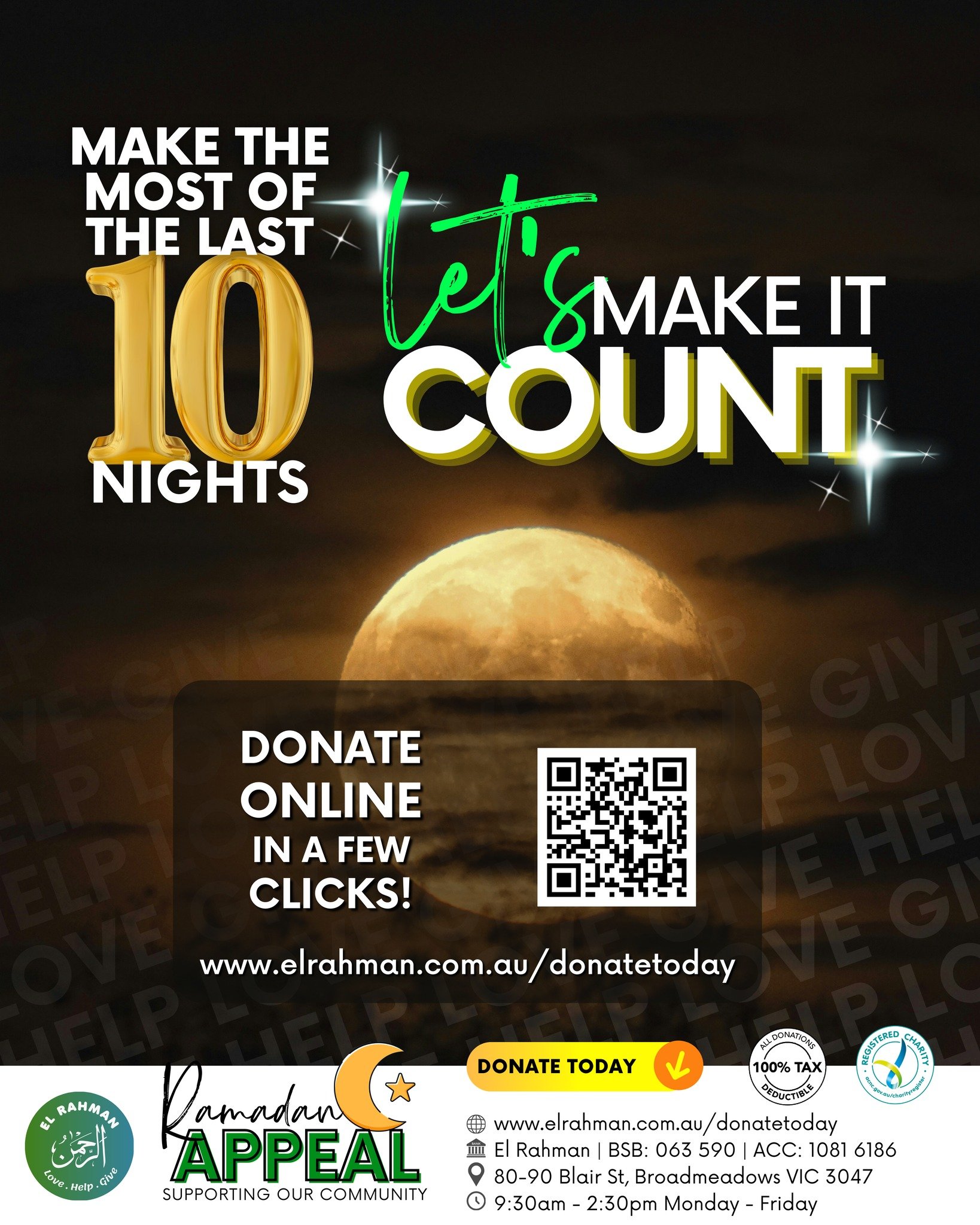 Let's make the most of it, help support our most vulnerable locals
Who we help:
- Elderly
- Pensioners
- Single Parents
- Refugees not yet able to earn an income
- People genuinely struggling to make ends meet

With thousands of Muslims genuinely in 