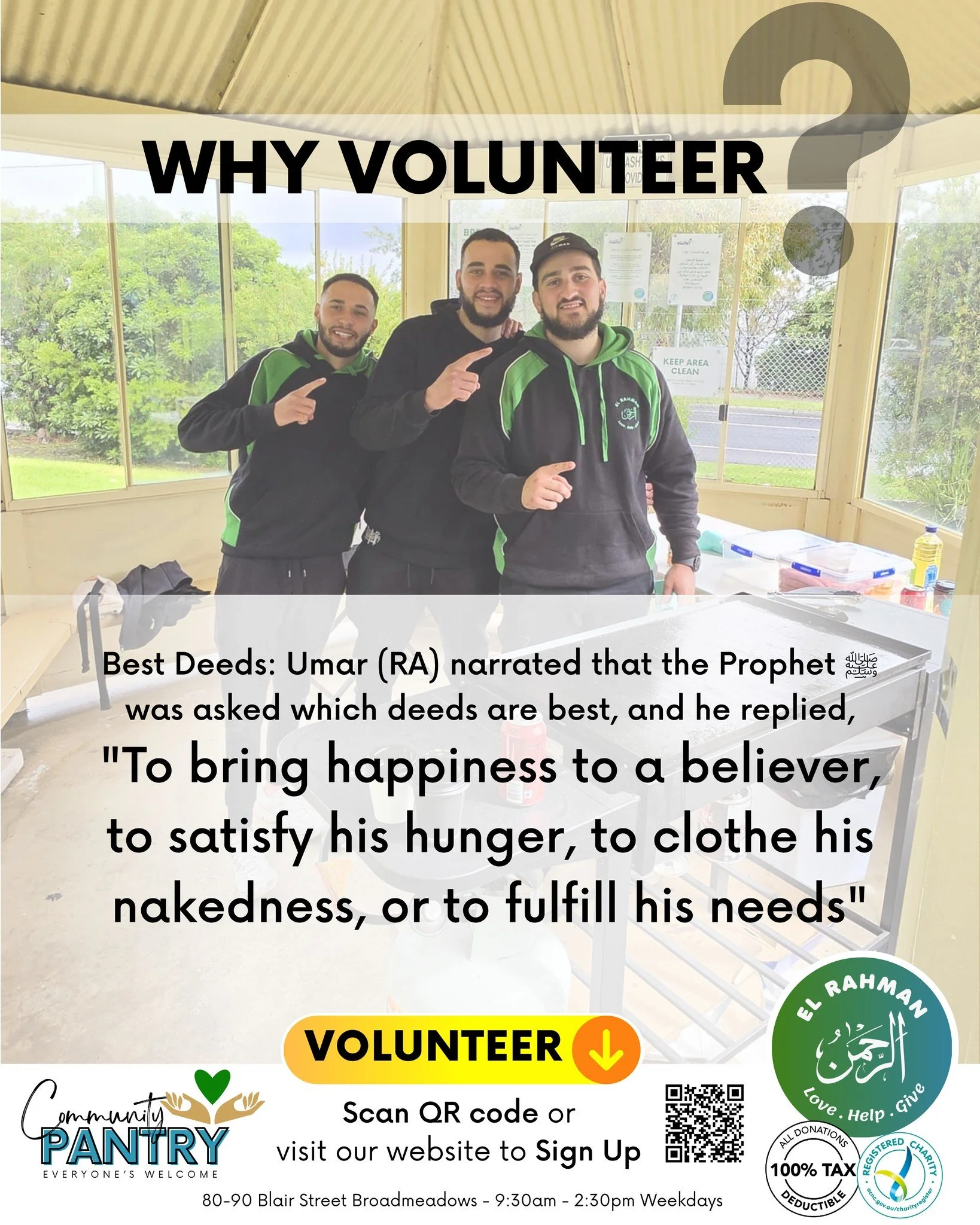Best Deeds: Umar (RA) narrated that the Prophet ﷺ was asked which deeds are best, and he replied,
"To bring happiness to a believer, to satisfy his hunger, to clothe his nakedness, or to fulfill his needs"

𝙃𝙊𝙒 𝙏𝙊 𝘾𝙊𝙉𝙏𝙍𝙄𝘽𝙐𝙏𝙀: