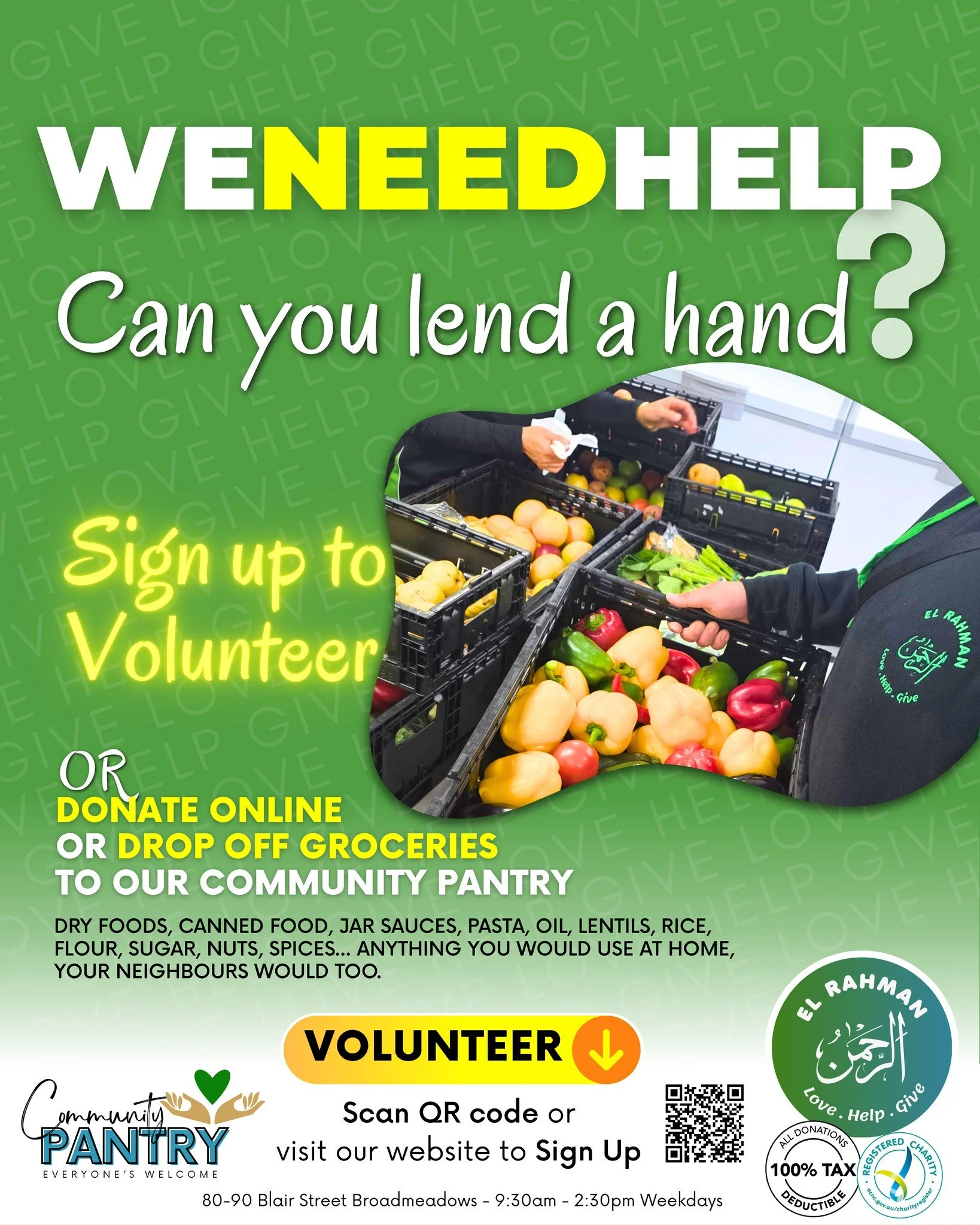 Can you lend a hand?

𝙃𝙊𝙒 𝙏𝙊 𝘾𝙊𝙉𝙏𝙍𝙄𝘽𝙐𝙏𝙀:
💚 𝗚𝗲𝘁 𝗶𝗻𝘃𝗼𝗹𝘃𝗲𝗱 &amp; 𝘃𝗼𝗹𝘂𝗻𝘁𝗲𝗲𝗿: https://forms.office.com/r/29RmfhXQEB
💚 𝗠𝗼𝗻𝗲𝘁𝗮𝗿𝘆 𝗱𝗼𝗻𝗮𝘁𝗶𝗼𝗻𝘀: Cash can be donated on site or at our events
💚 𝗢𝗻𝗹𝗶𝗻𝗲: w