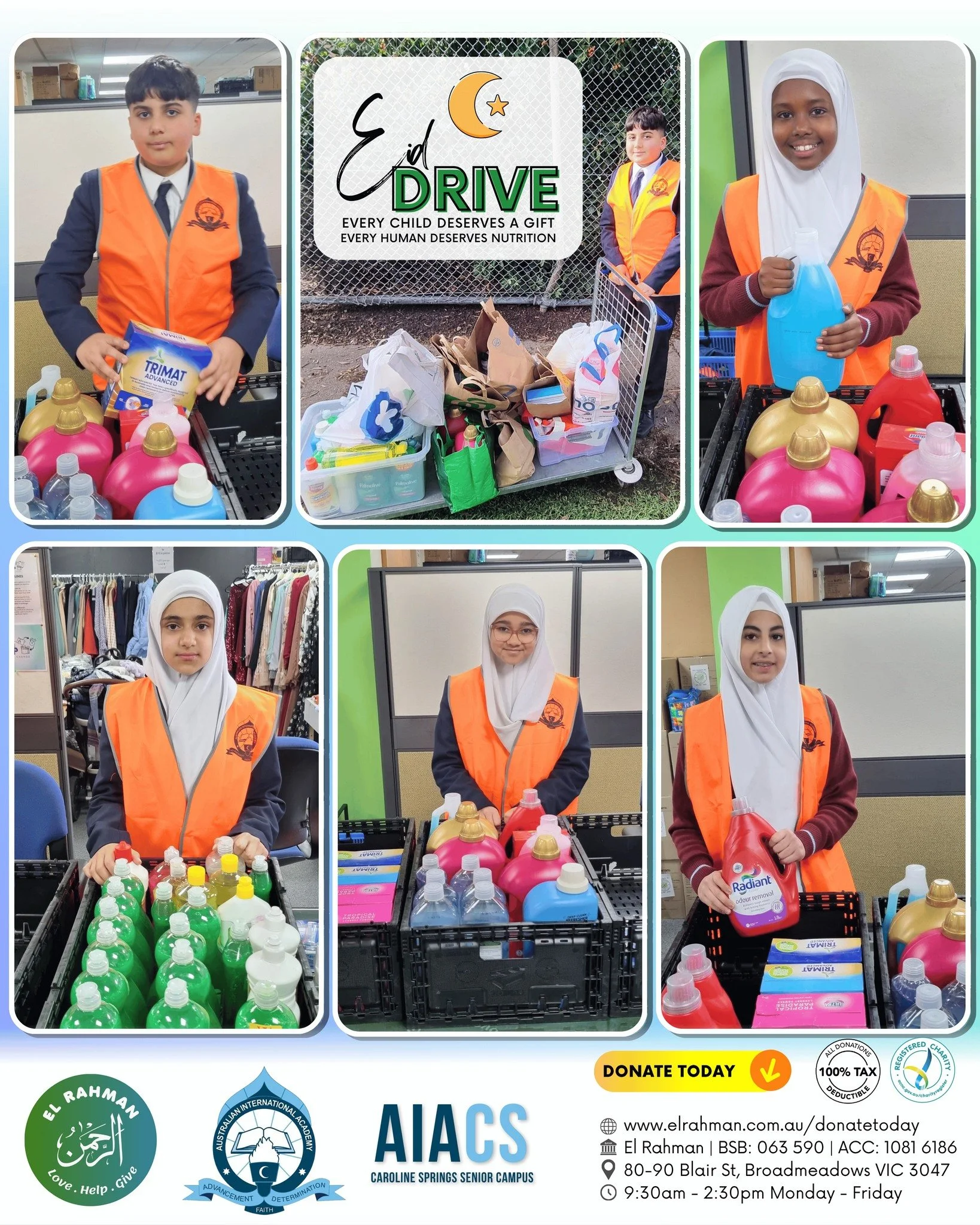 A massive Thank You to all AIA students, parents and staff for continuously showing your support and putting in the time &amp; effort towards our projects.

Your support makes a massive positive impact on our clients and our community.

𝙃𝙊𝙒 𝙏𝙊 ?