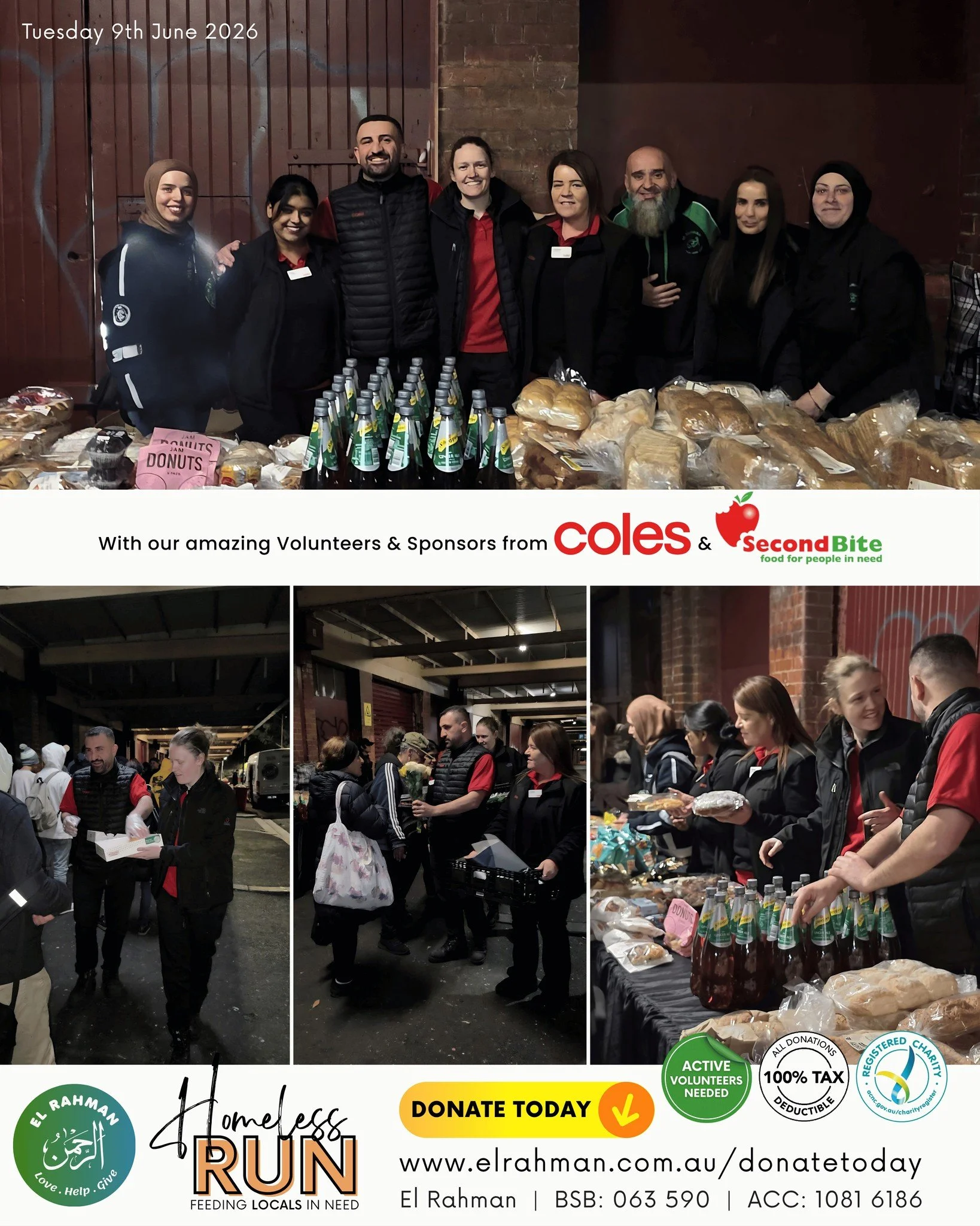 A massive thank you to the amazing Coles managers and staff for coming out and joining us yet again to help feed the less fortunate around us. Your efforts are greatly appreciated by all.
@colessupermarkets @secondbiteorg

All it takes is a few suppl