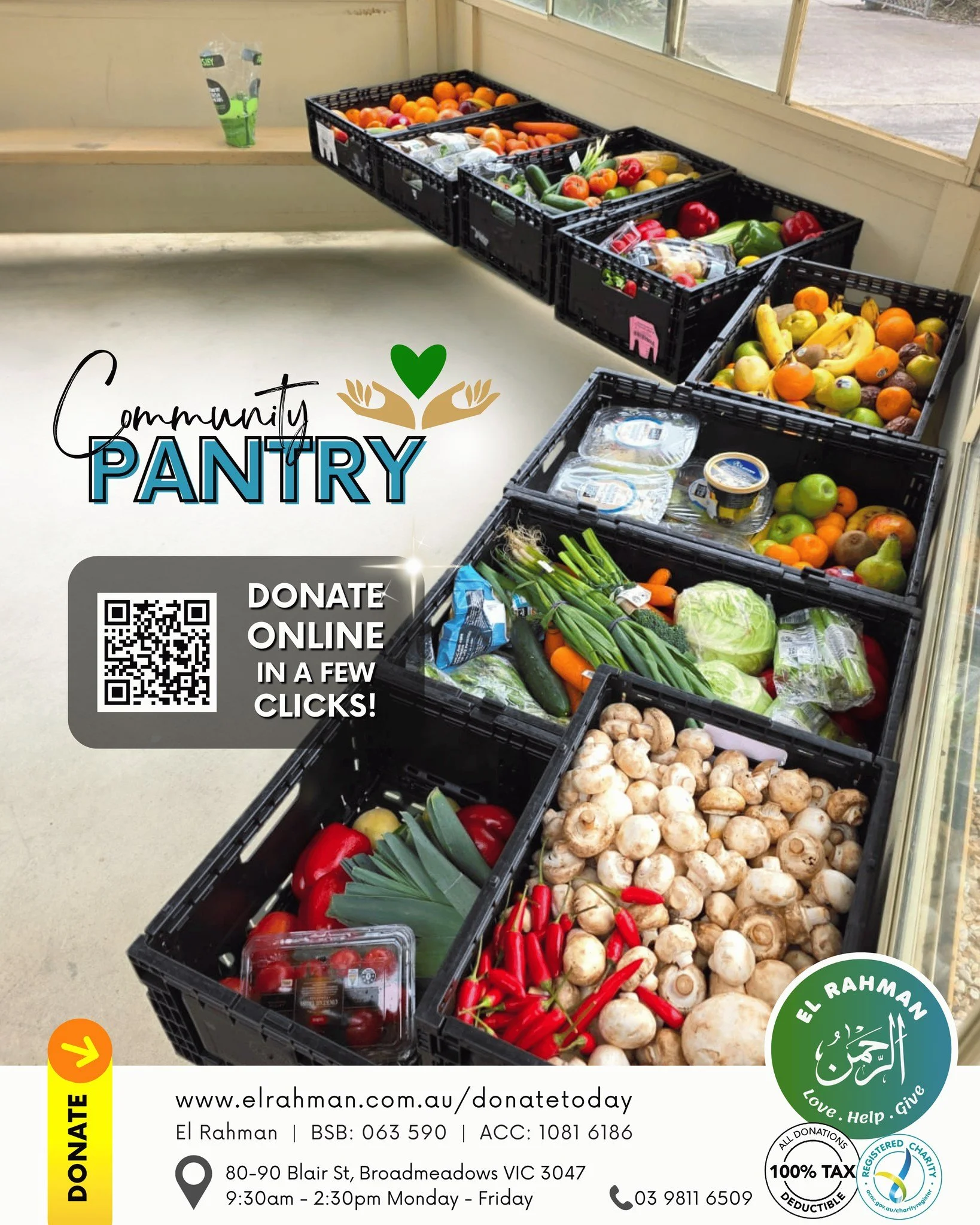 Sign up on Friday to continue automatic payments on Fridays!

Donations of even $10 per week go a long way.

Visit www.elrahman.com.au/donatetoday
Choose a specific project to donate towards
Choose any dollar amount
Choose how frequently to donate
Ch