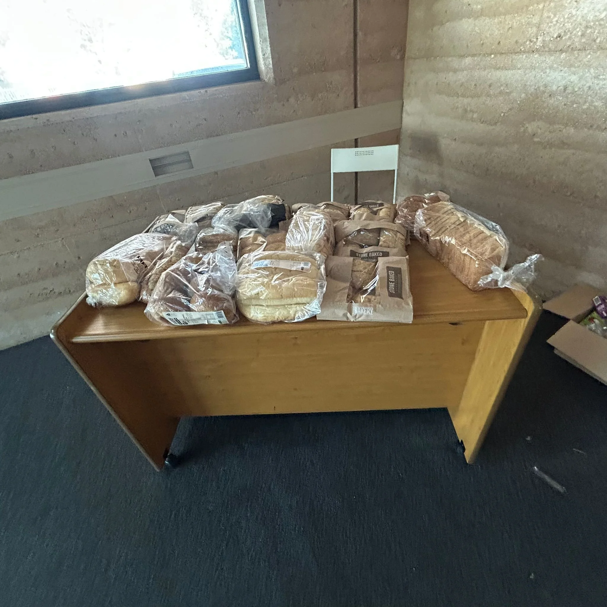 Fresh bread is delivered to local mosques, free for anyone attending!