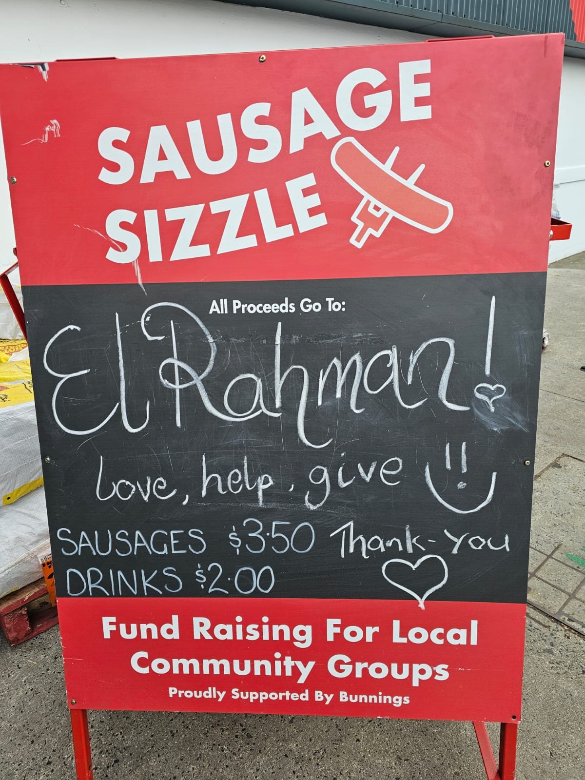 Bunnings Sausage Sizzle Fundraiser 31/06/2025