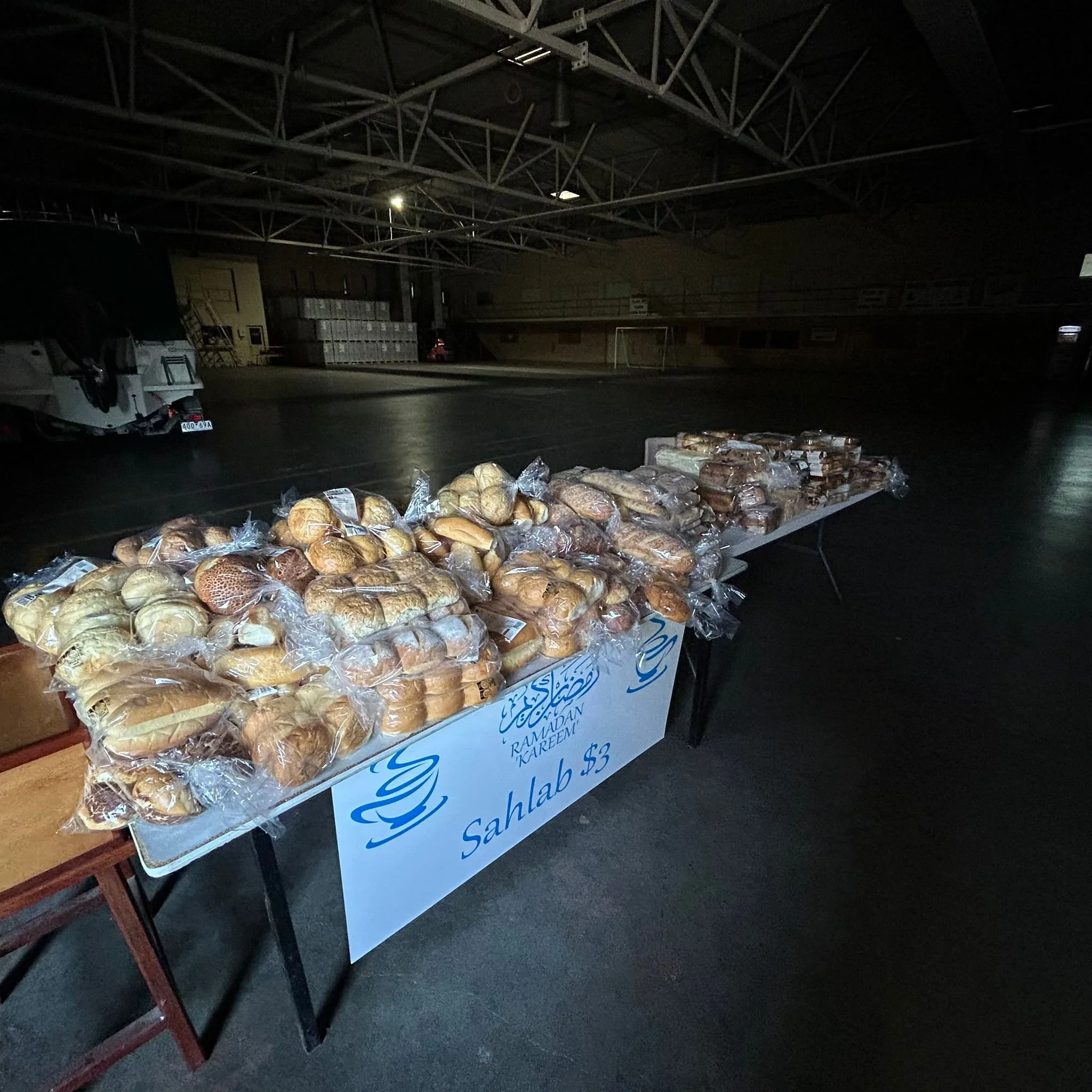 Fresh bread is delivered to local mosques, free for anyone attending!