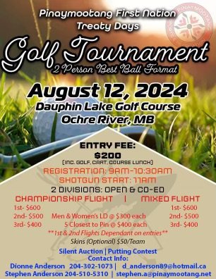 Pinaymootang First Nation Treaty Days Golf Tournament