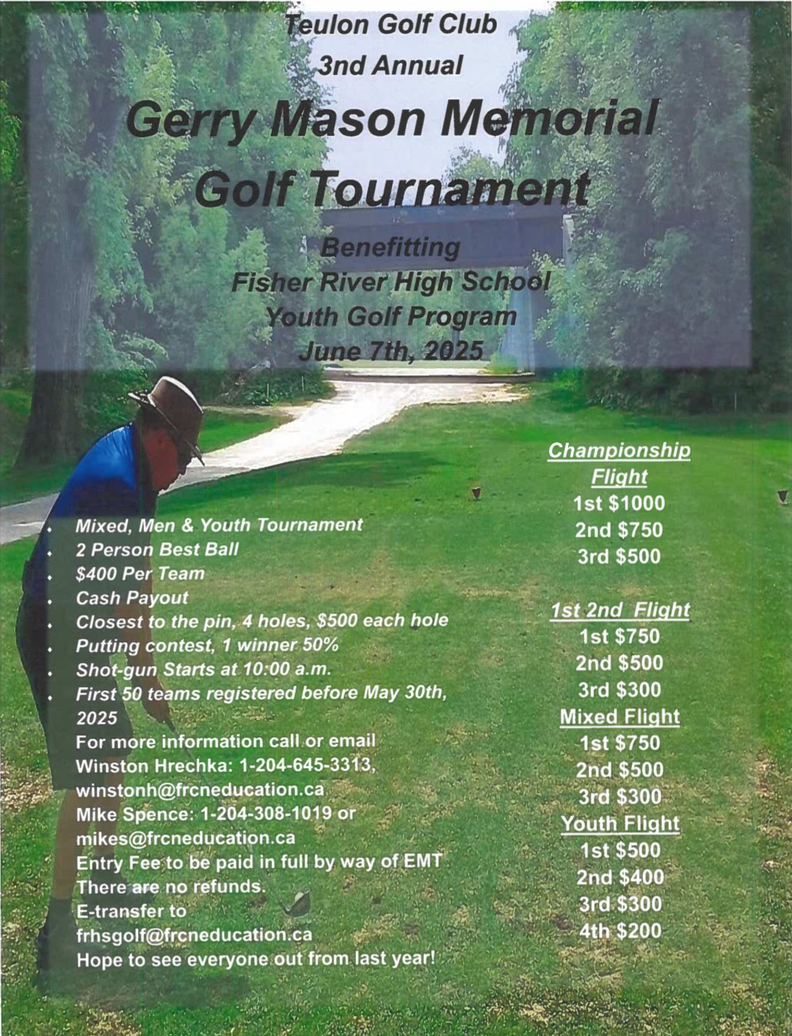 3rd Annual Gerry Mason Memorial Golf Tournament