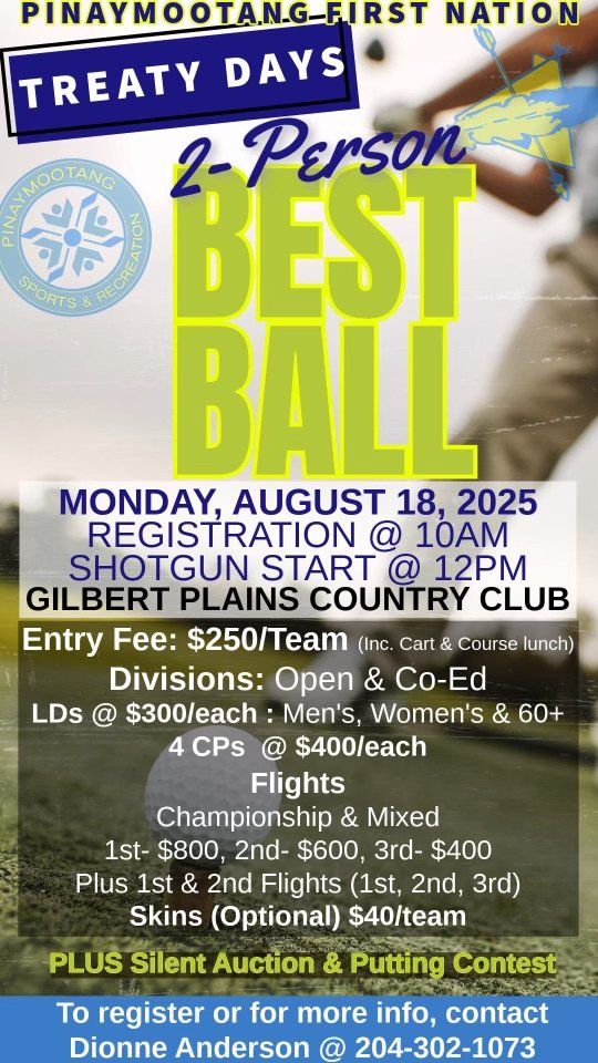 Pinaymootang First Nation 3rd Annual 2-Person Golf Tournament