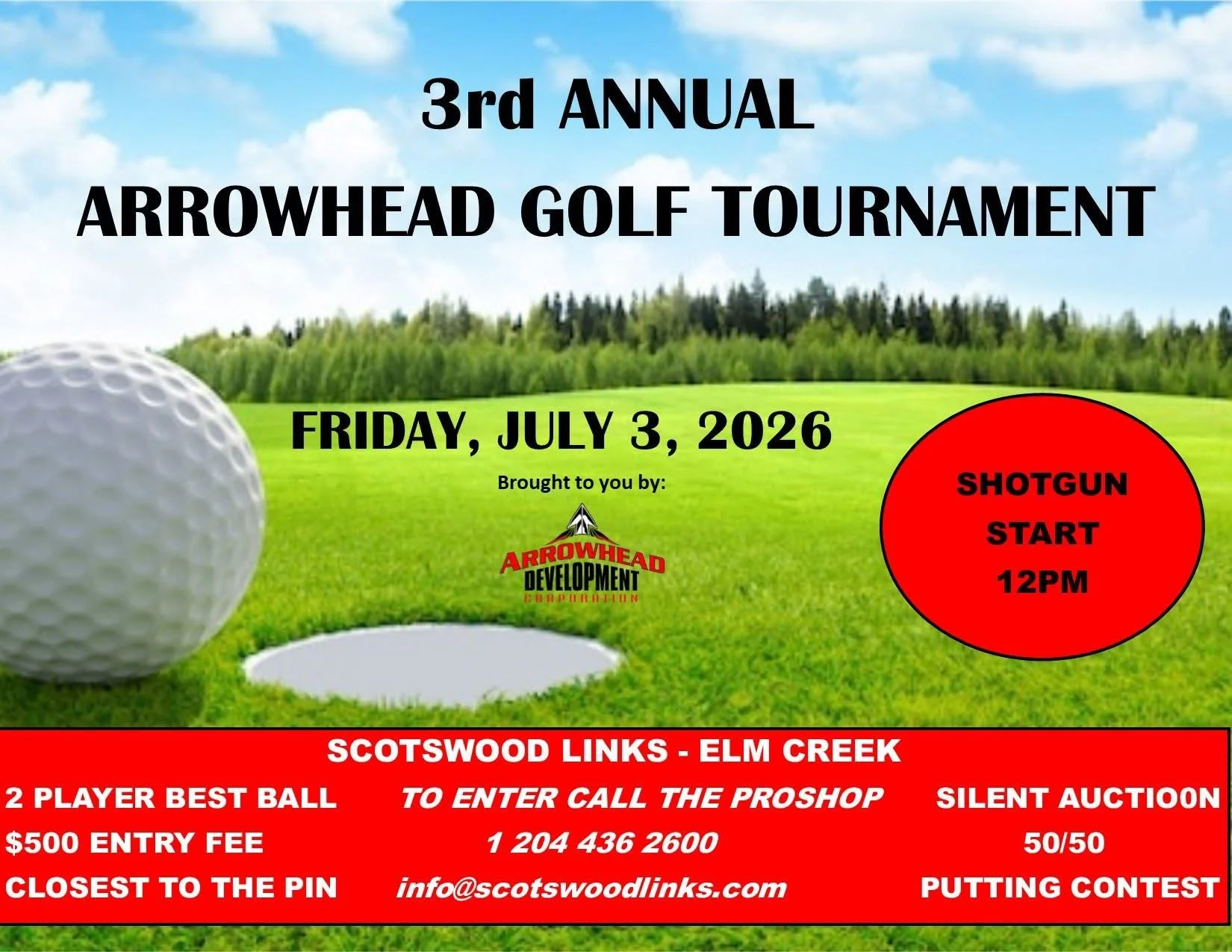 3rd ANNUAL ARROWHEAD GOLF TOURNMANT