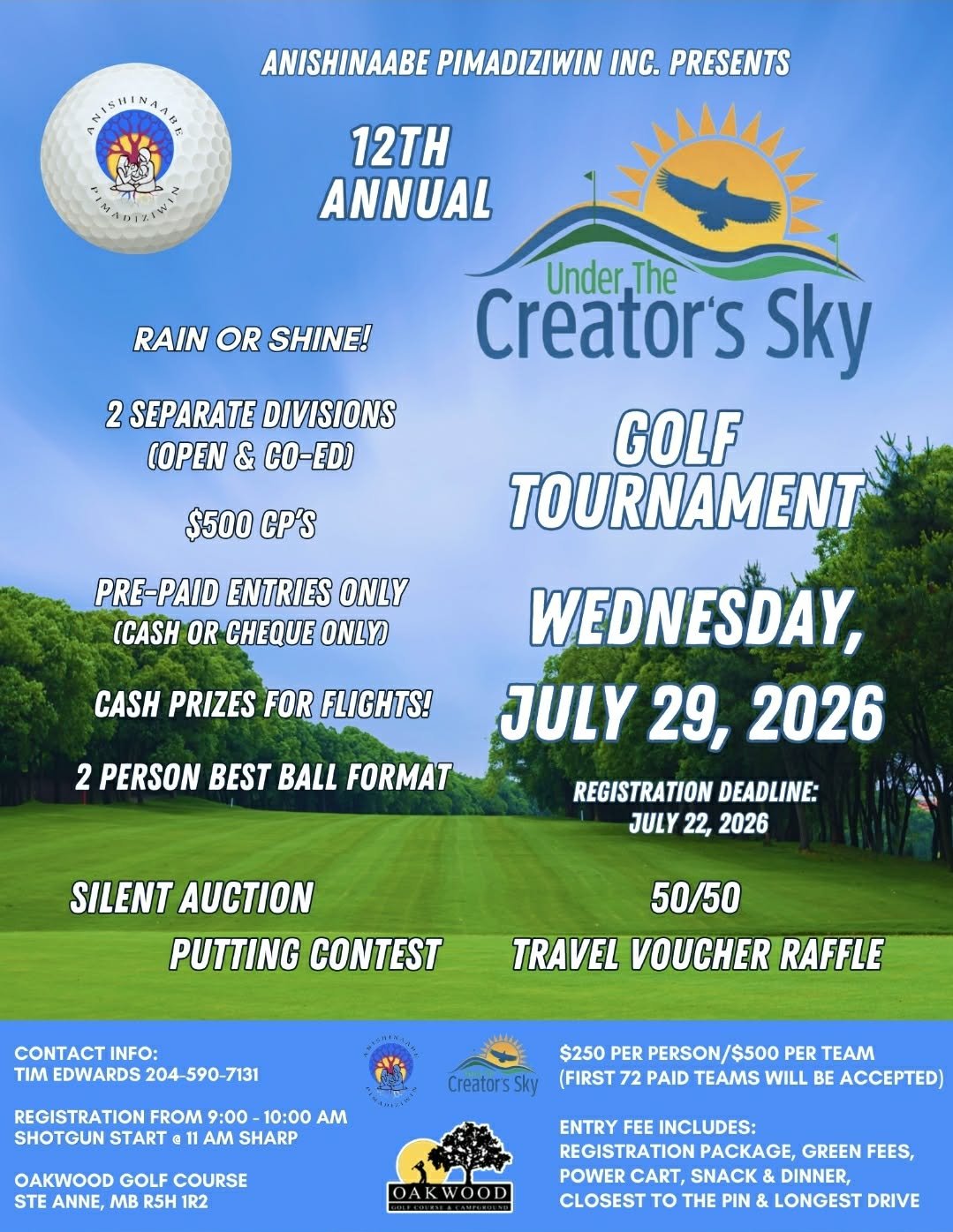 12th Annual Under The Creator’s Sky Golf Tournament