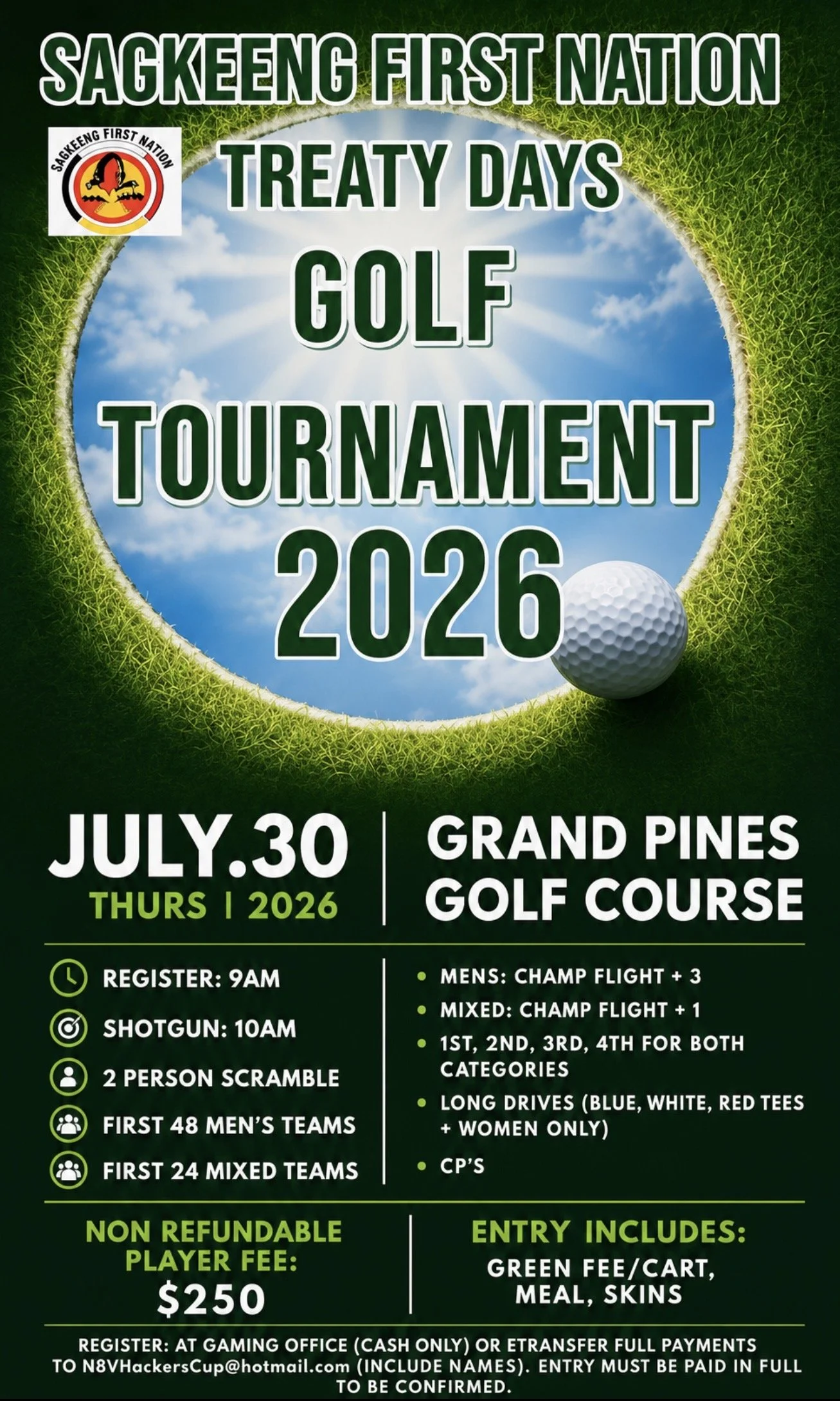 SAGKEENG FIRST NATION TREATY DAYS GOLF TOURNAMENT