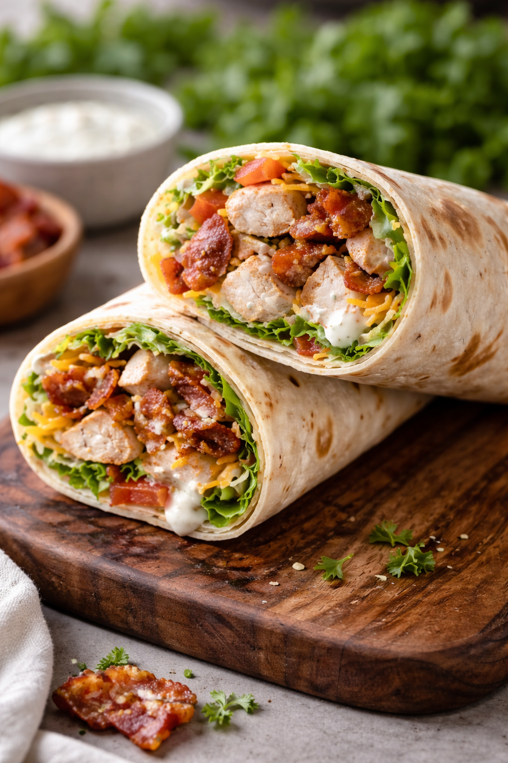 Row of meal prep containers filled with chicken fried rice topped with green onions.
