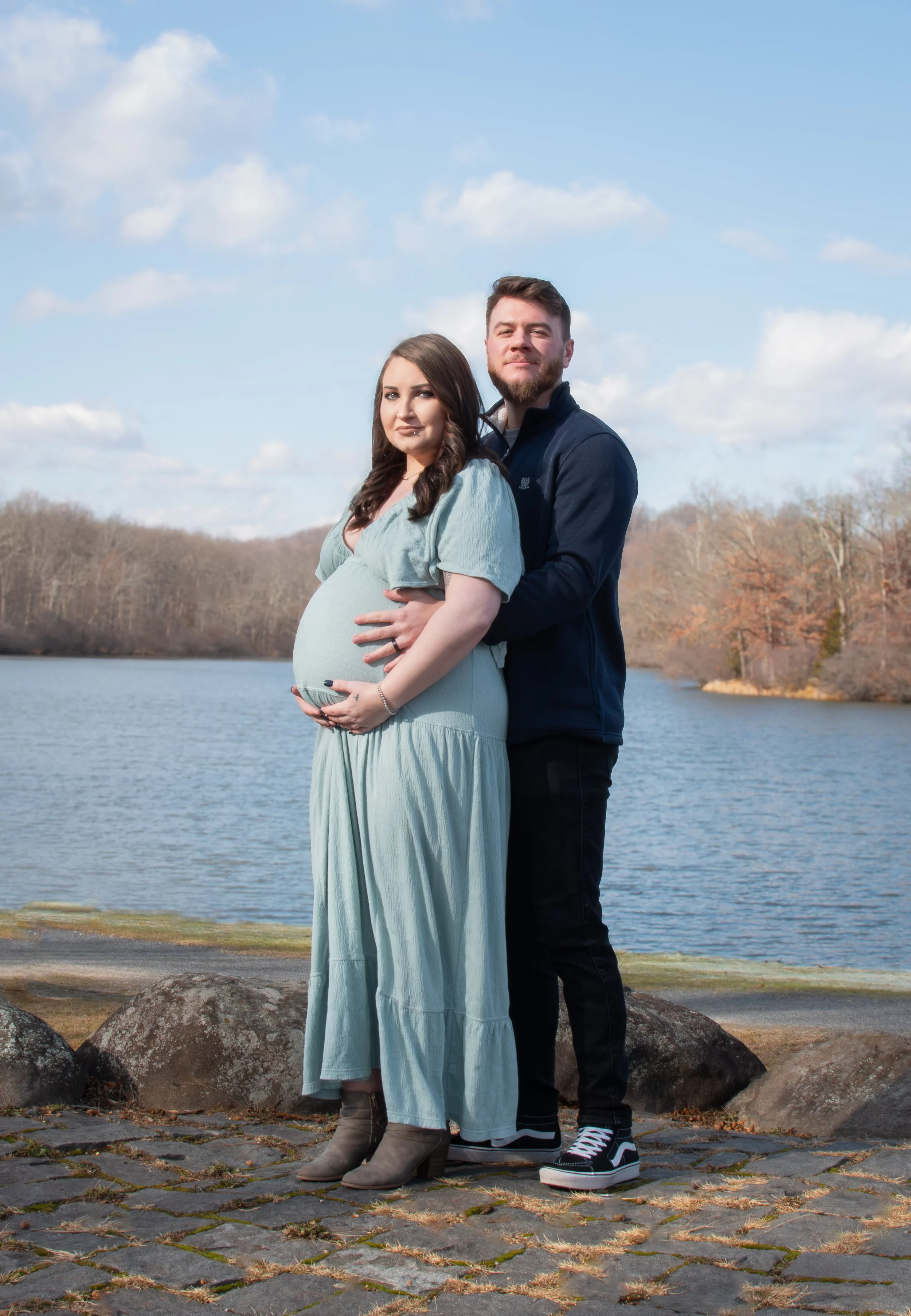 Two hearts - soon to be three. Lakeside Maternity session was filled with quiet strength and so much love