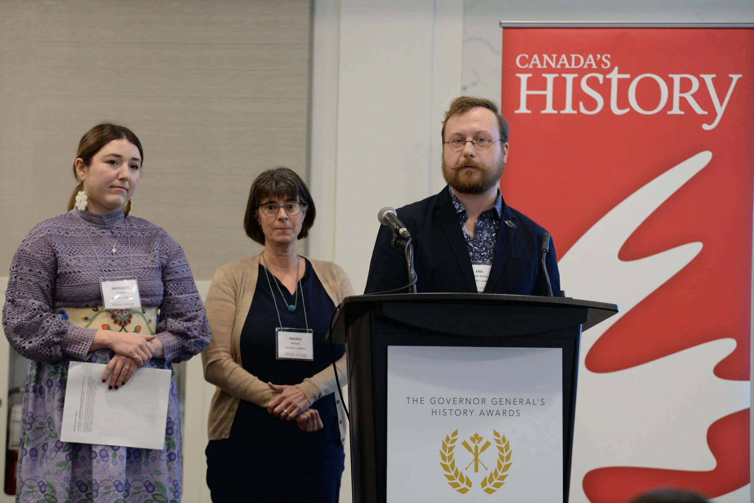 The team presenting our project to our fellow recipients.