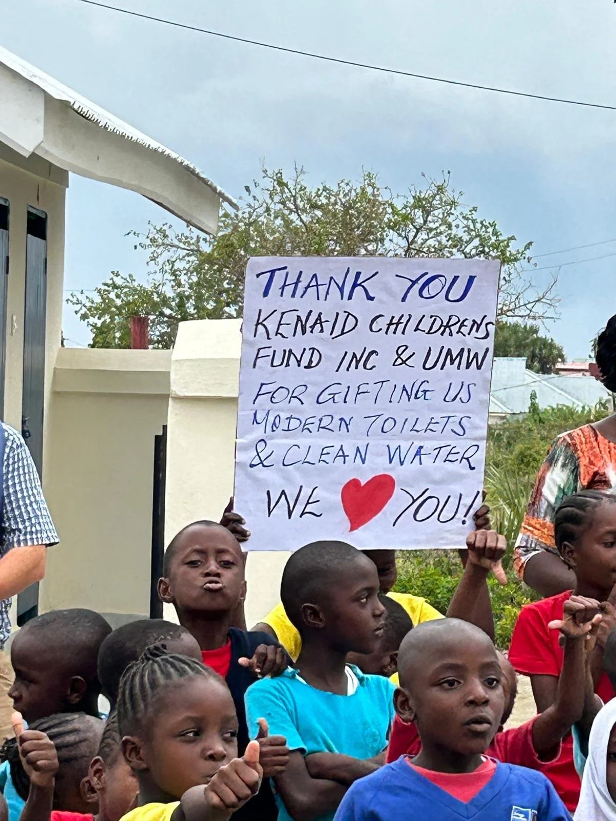 Children grateful for modern toilets