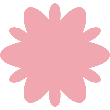 graphic pink flower illustration