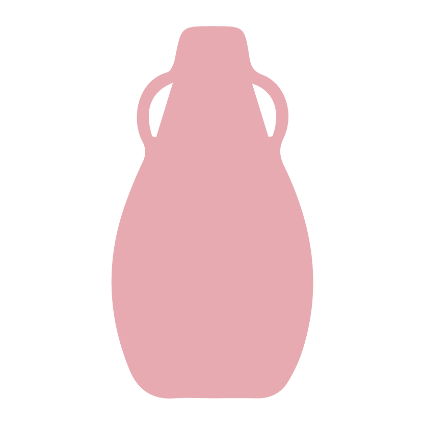 graphic pink ceramic pot illustration