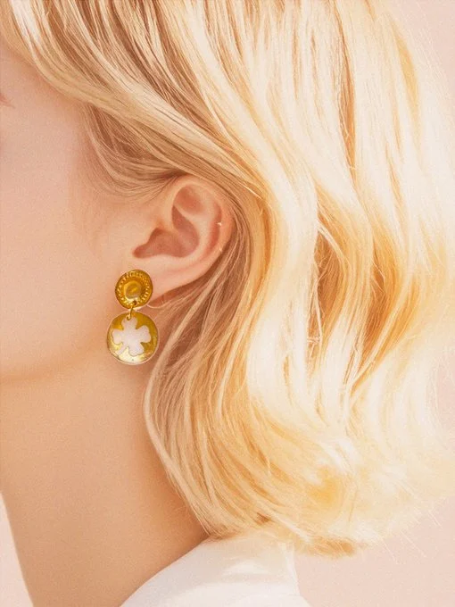 Maison Palom bijoux fait main blanc or boucles d'oreilles trèfle2.jpg