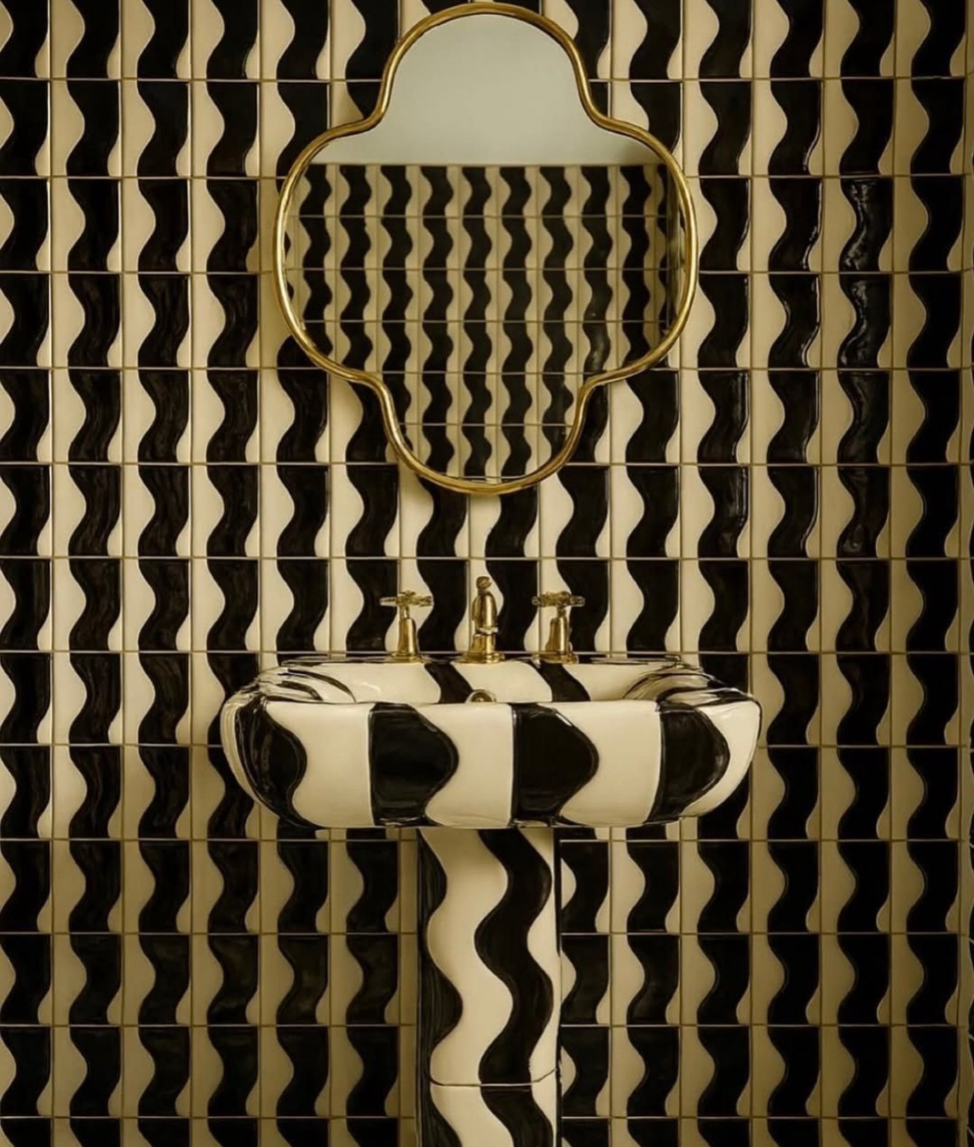 Repetition Study: statement baths and a custom ceramic sink. (I would&rsquo;ve done the ceiling too.)