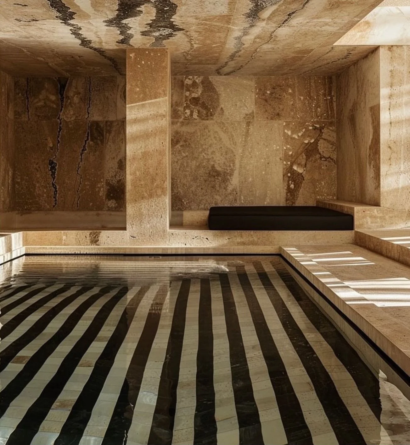 It&rsquo;s freezing lately, so I&rsquo;m mentally here. A quiet stone room, warm water, and architecture designed to slow you down.