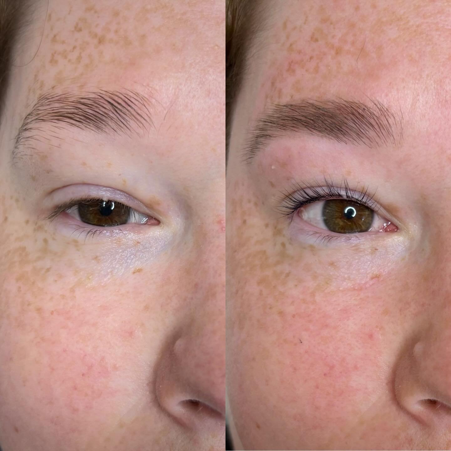 Lash lift and tint with a brow shape and tint. Living a low maintenance life over here.
