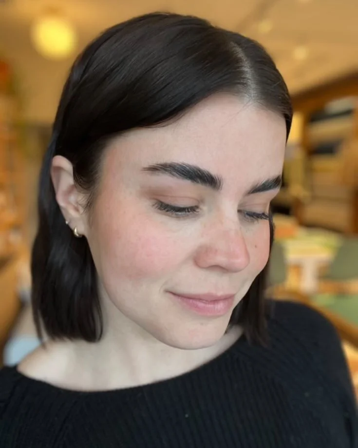 Brow lamination for a treasure of a person. Don&rsquo;t forget to follow @the.sewing.club and sign up for a workshop. I can attest to them being super fun!