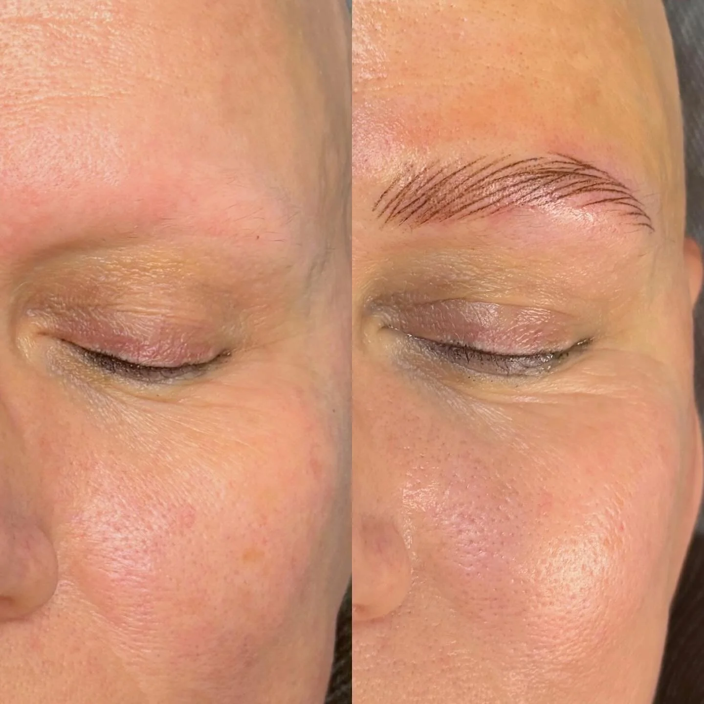 Nano brows with some light shading 

@tinadaviesprofessional @permablend_pigments bold brown